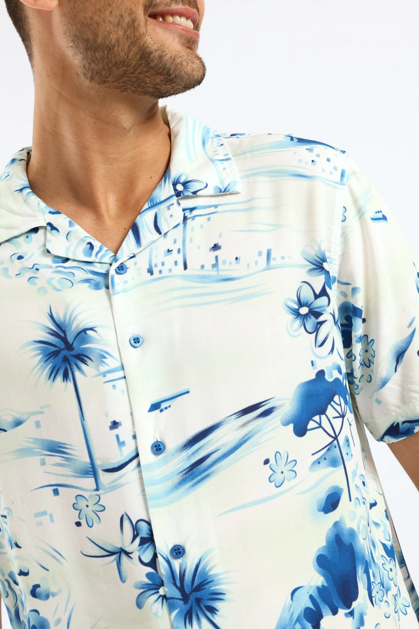 Resort Viscose Shirt - White - Image 4
