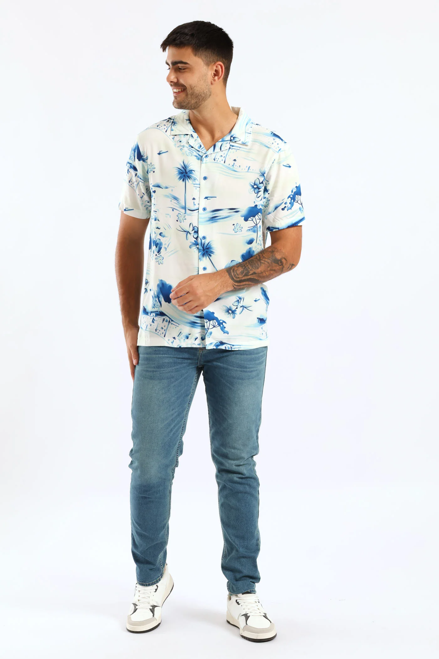 Resort Viscose Shirt - White - Image 5