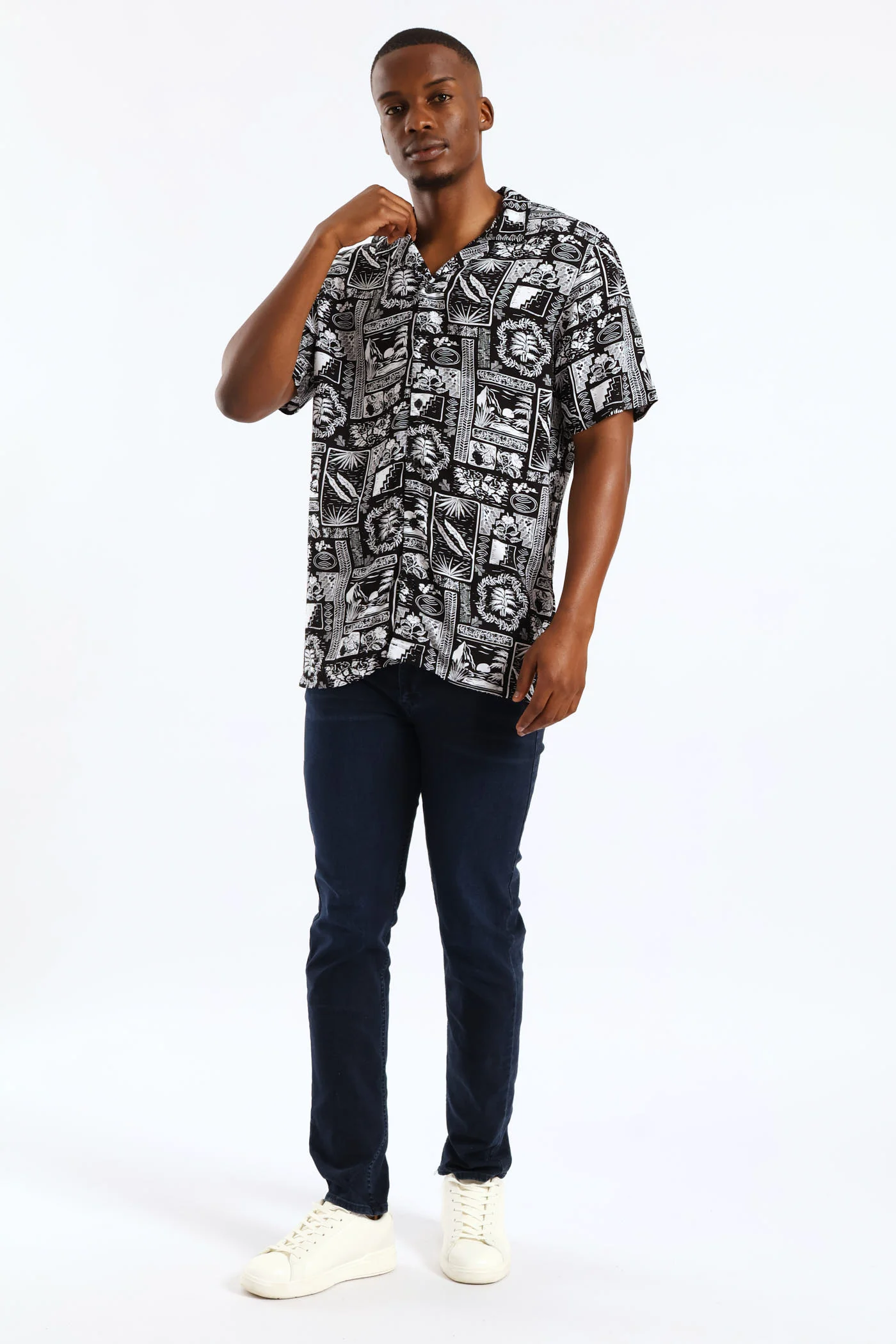 Resort Viscose Shirts - Black/White - Image 5
