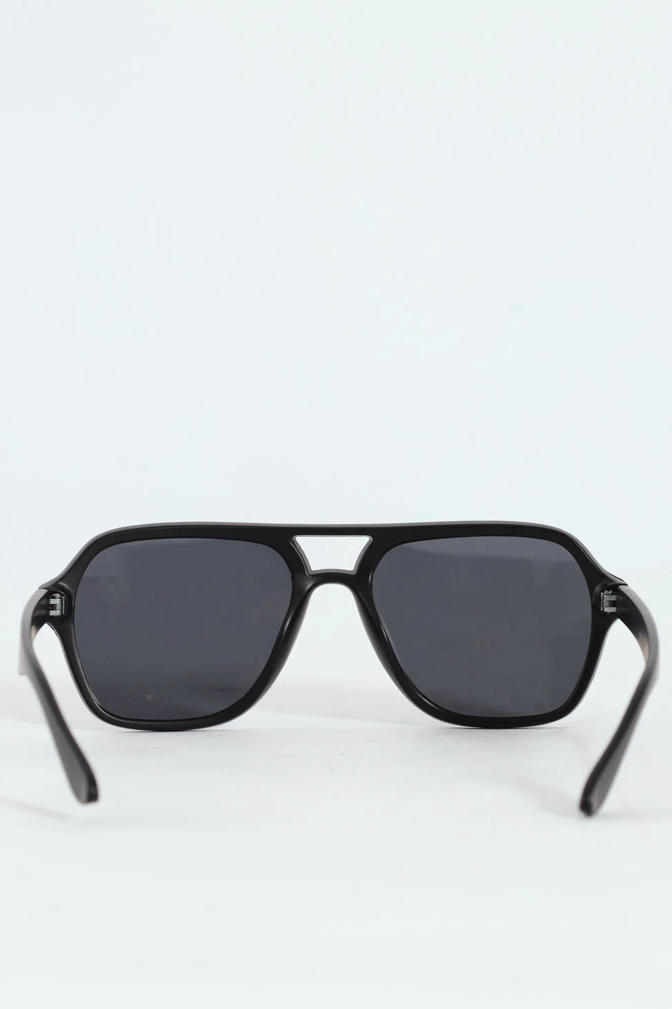 Retro Aviator Sunglasses - Black - Image 3