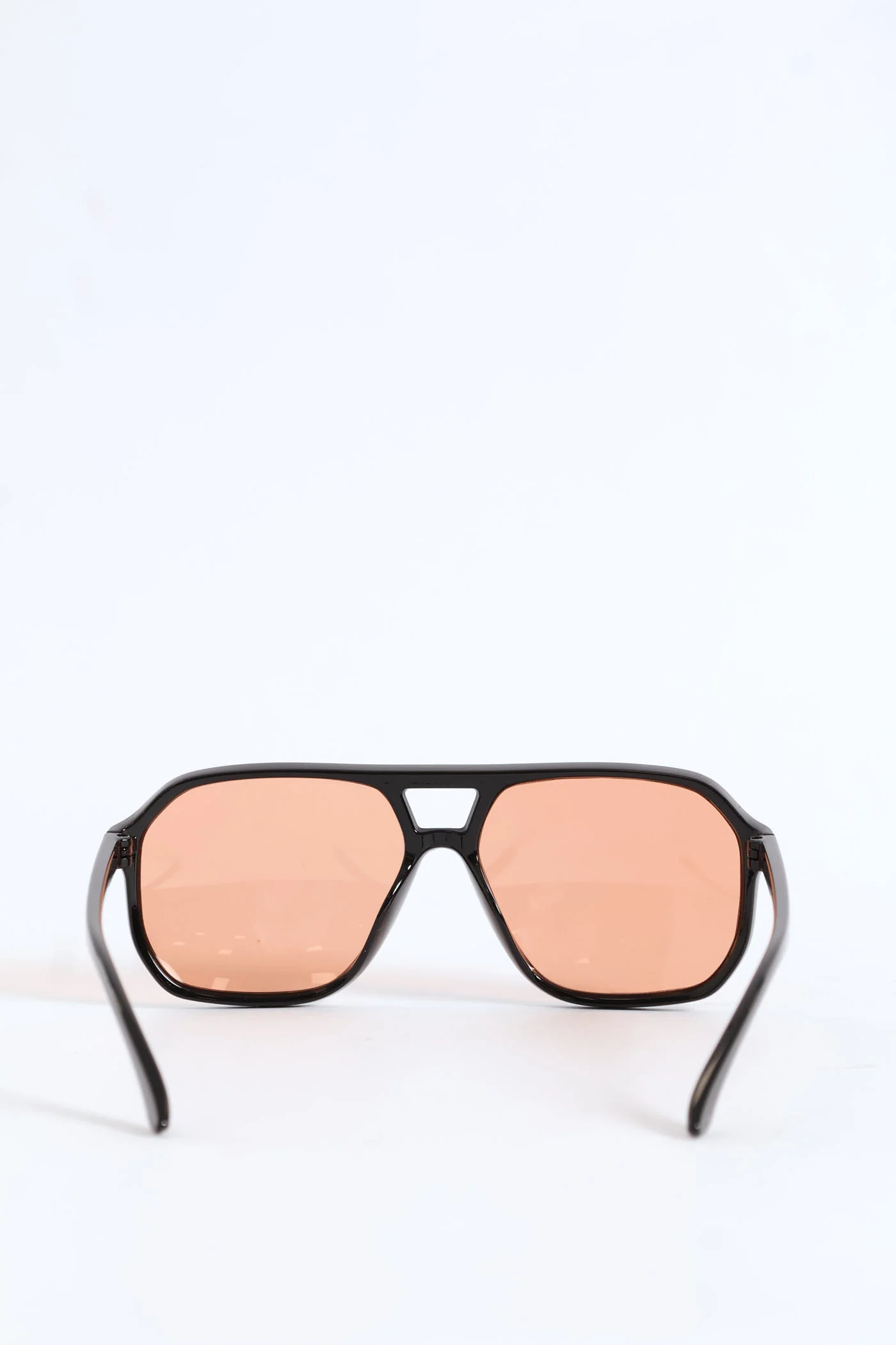 Retro Aviator Sunglasses - Black - Image 3