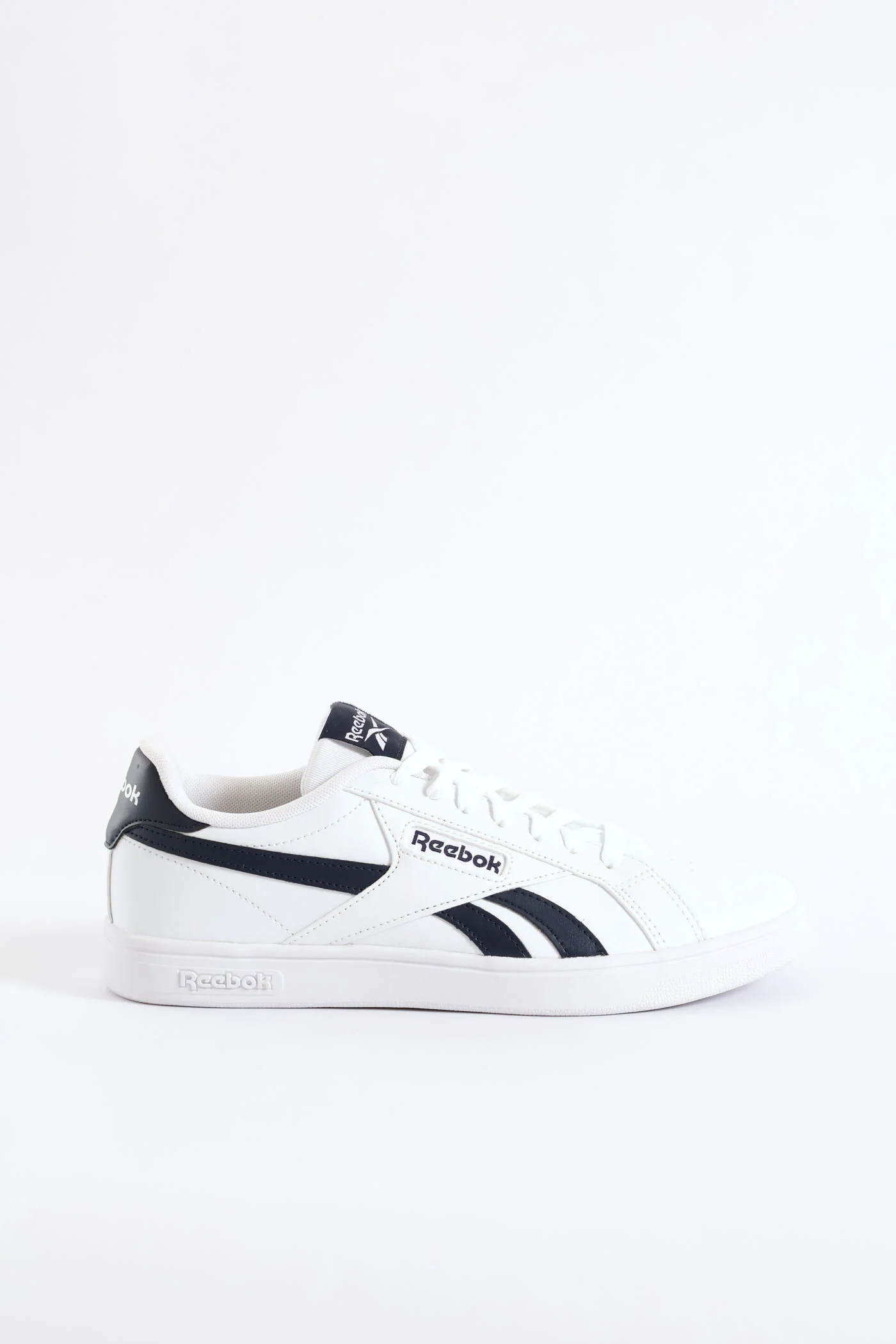 Retro Court Lace Up Sneaker - White/Navy - Image 5