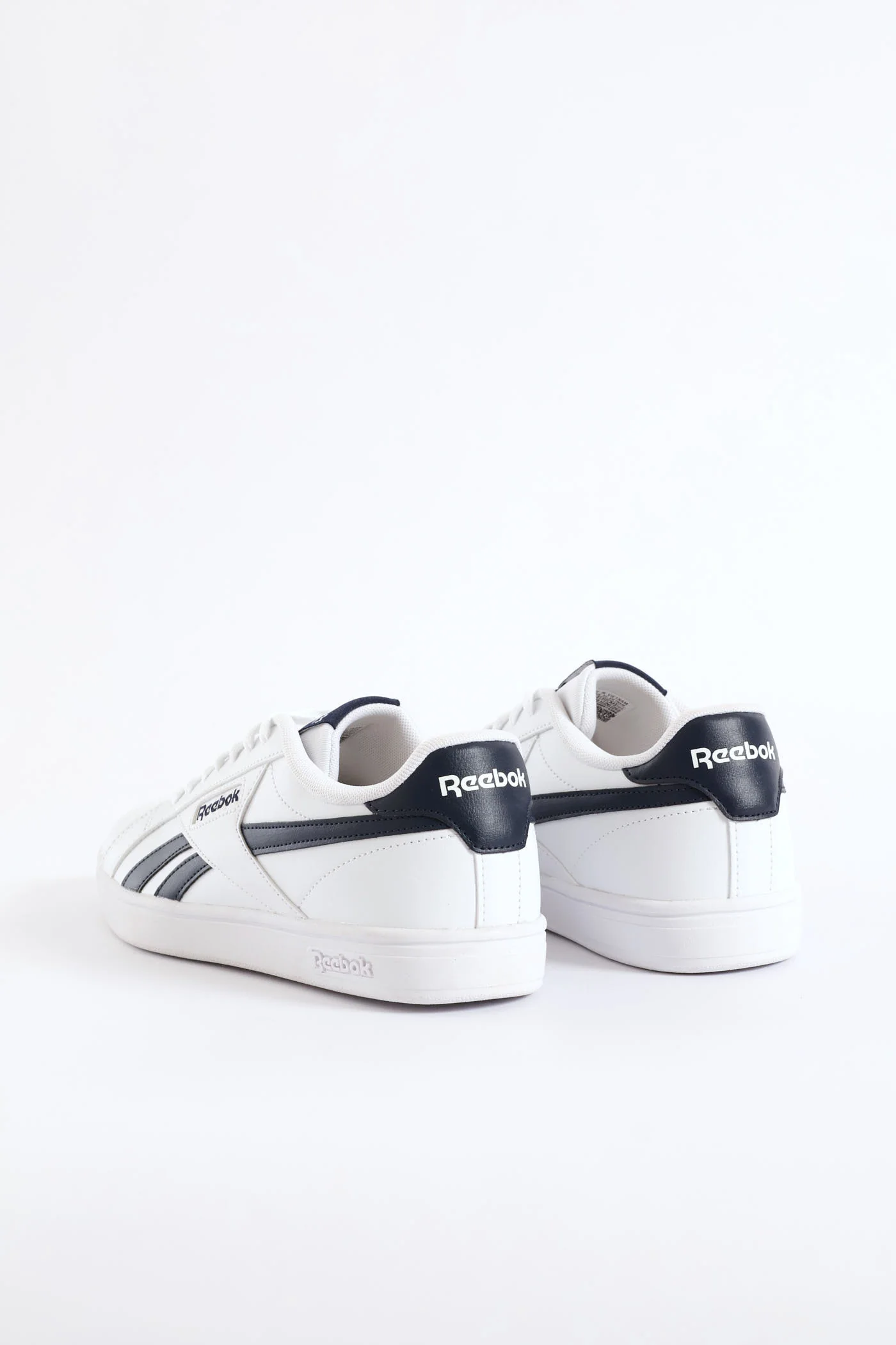 Retro Court Lace Up Sneaker - White/Navy - Image 6