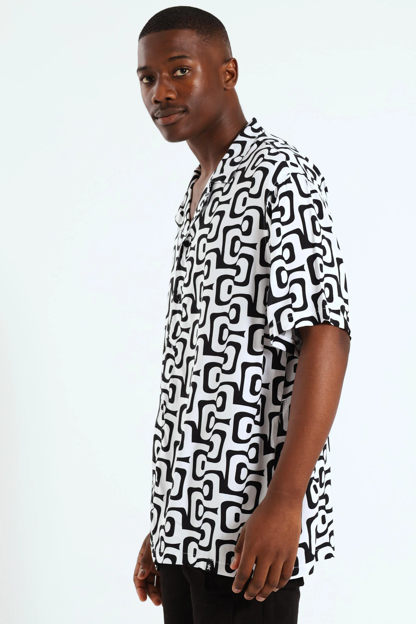 Retro Geo Shirt - Off White - Image 3
