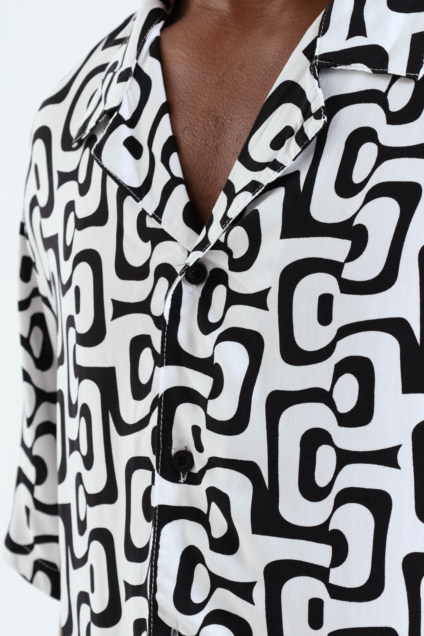 Retro Geo Shirt - Off White - Image 4