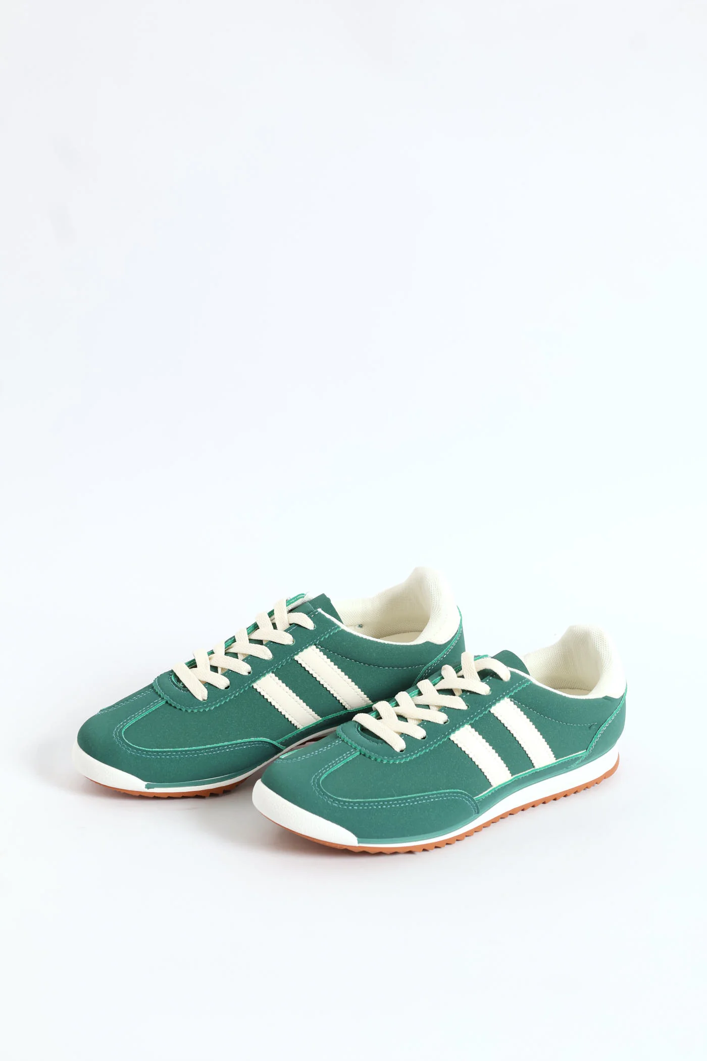Retro Lace Up Sneaker - Forest Green - Image 2