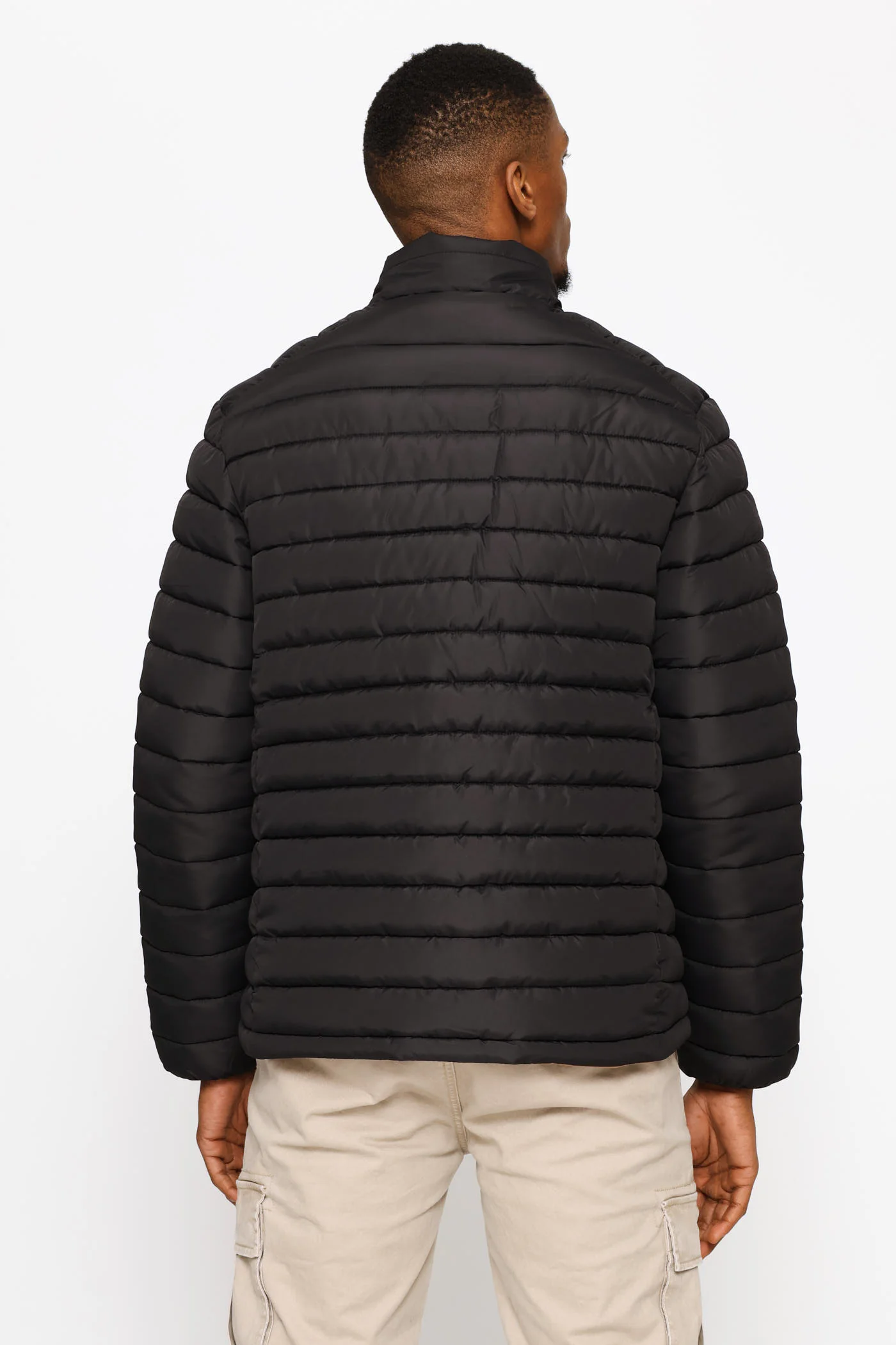 Reversible Puffer Jacket - Black/Stone - Image 5