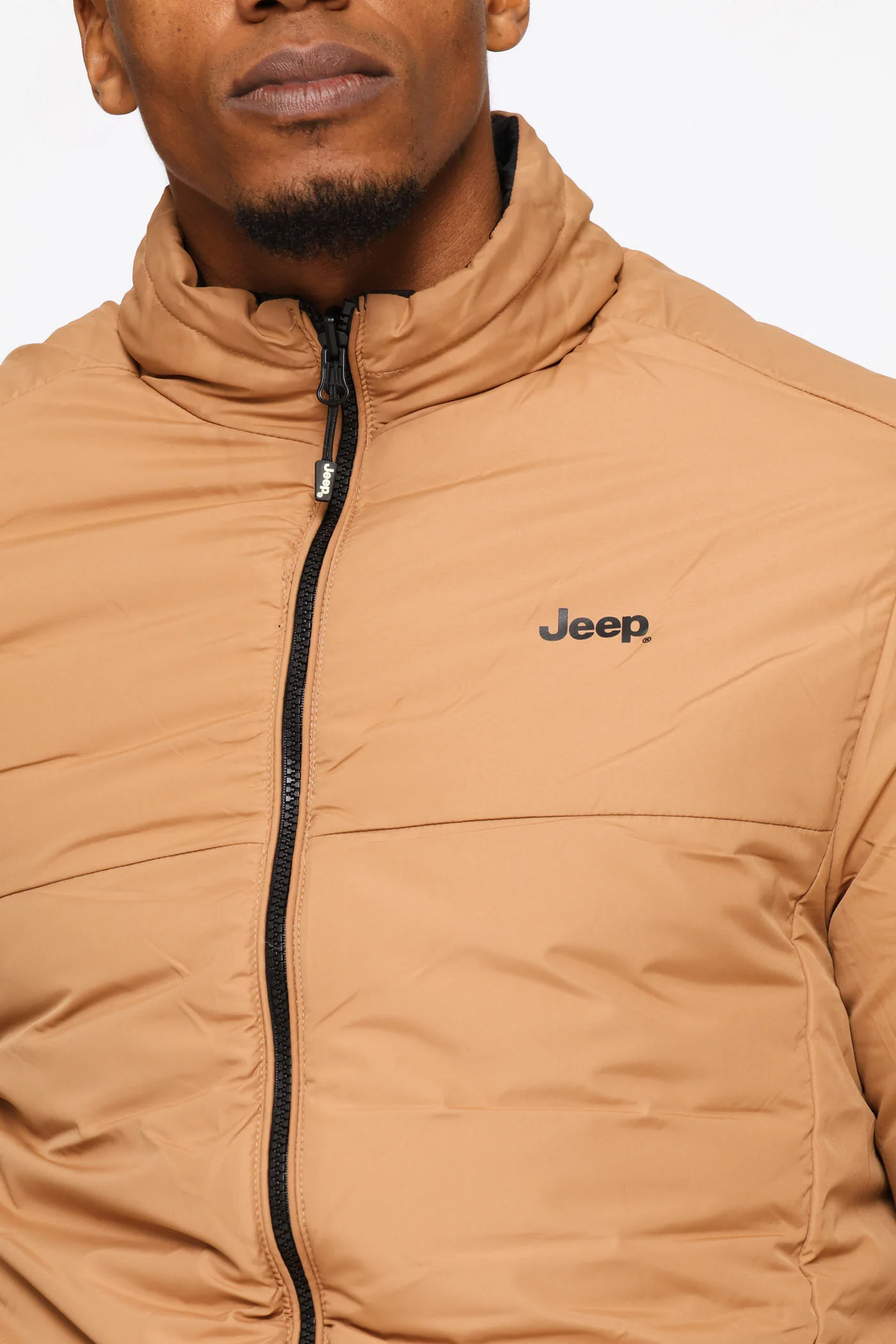 Reversible Puffer Jacket - Black/Stone - Image 6