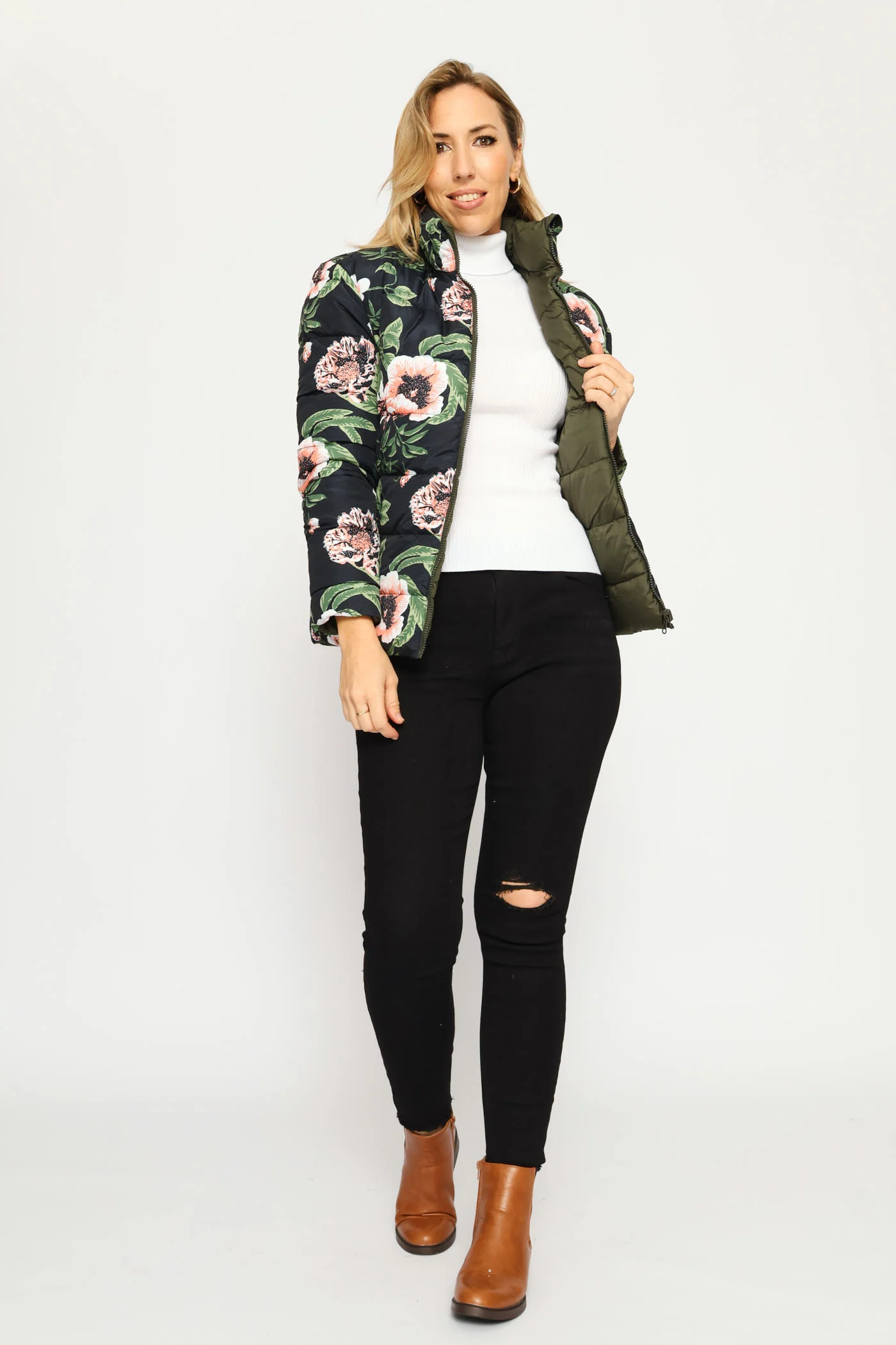 Reversible Puffer Jacket - Multi - Image 9