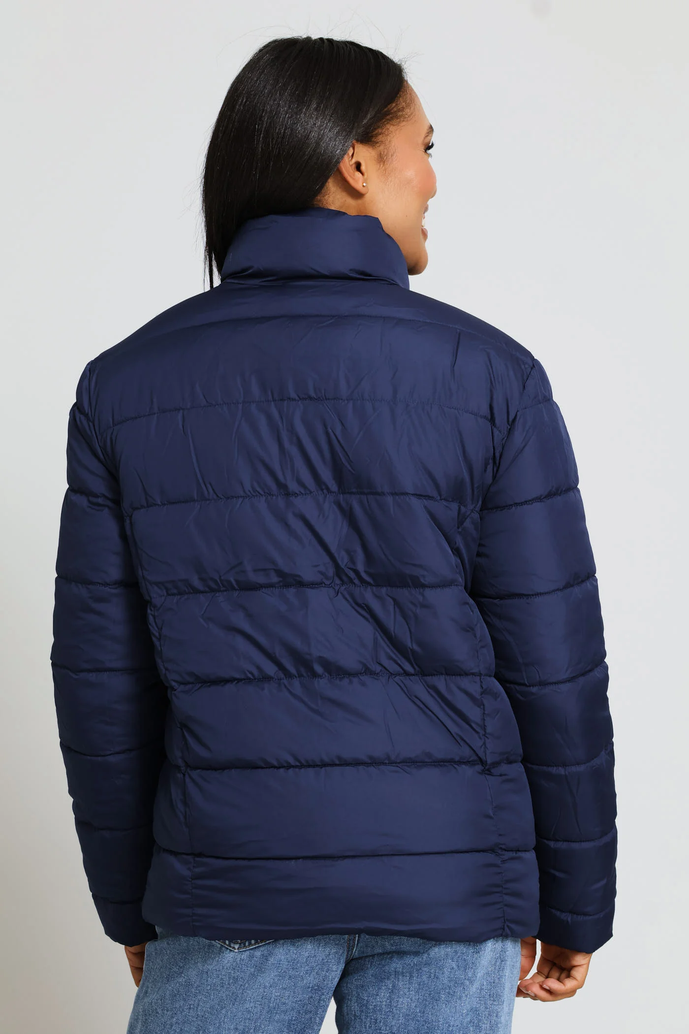 Reversible Puffer Jacket - Navy/White - Image 7