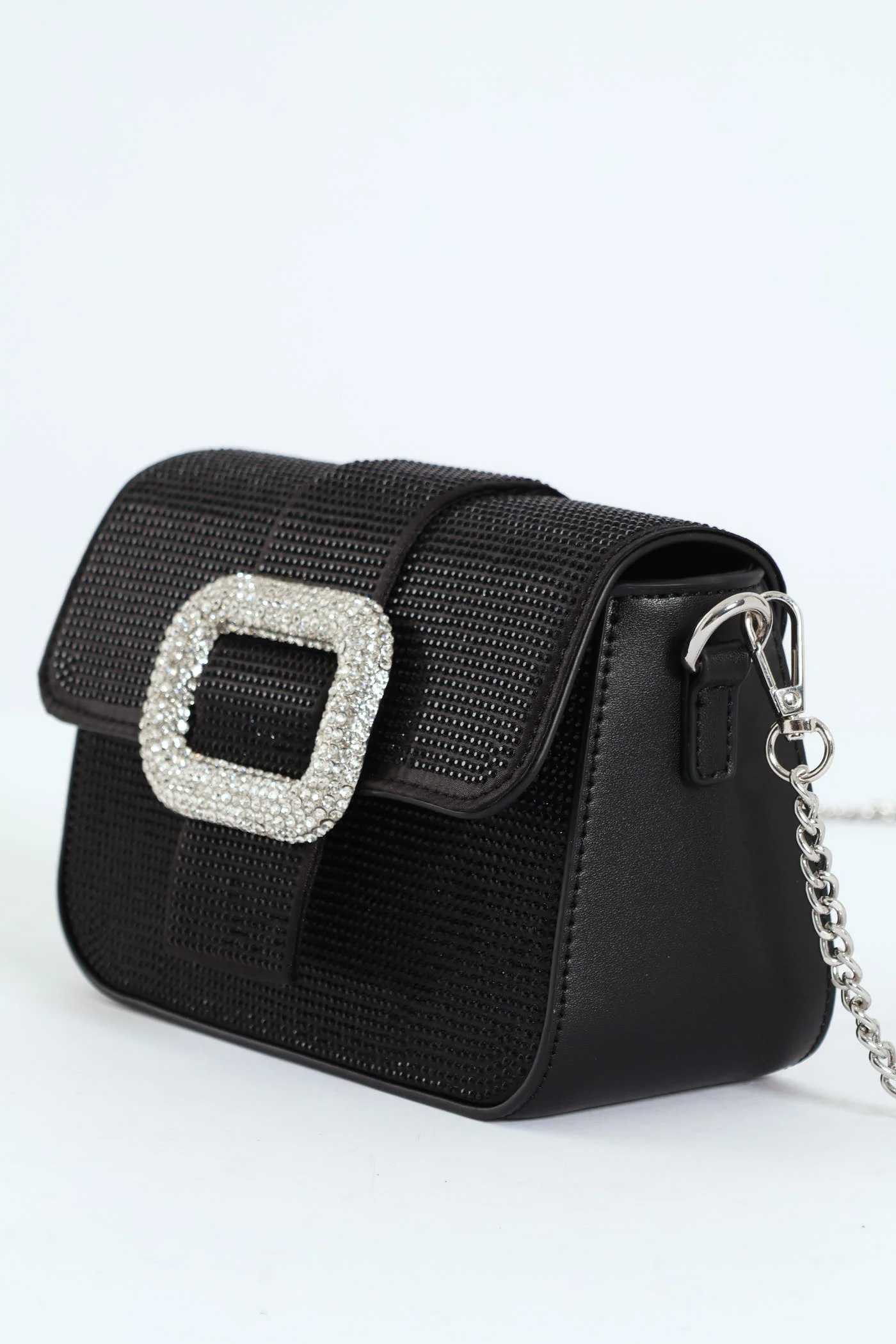 Rhinestone Evening Satchel - Black - Image 3