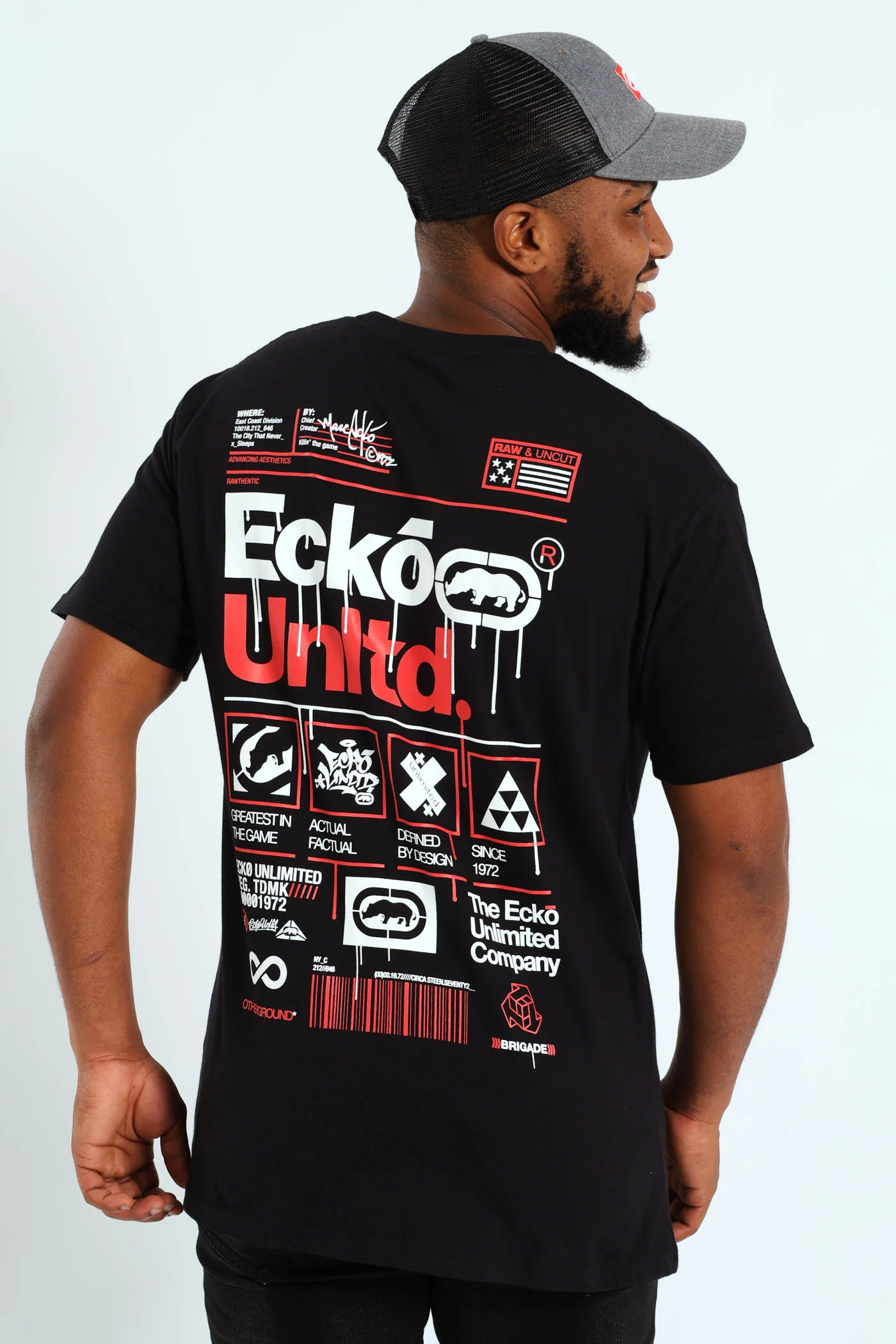 Rhino Globe Tee - Black/Red - Image 2