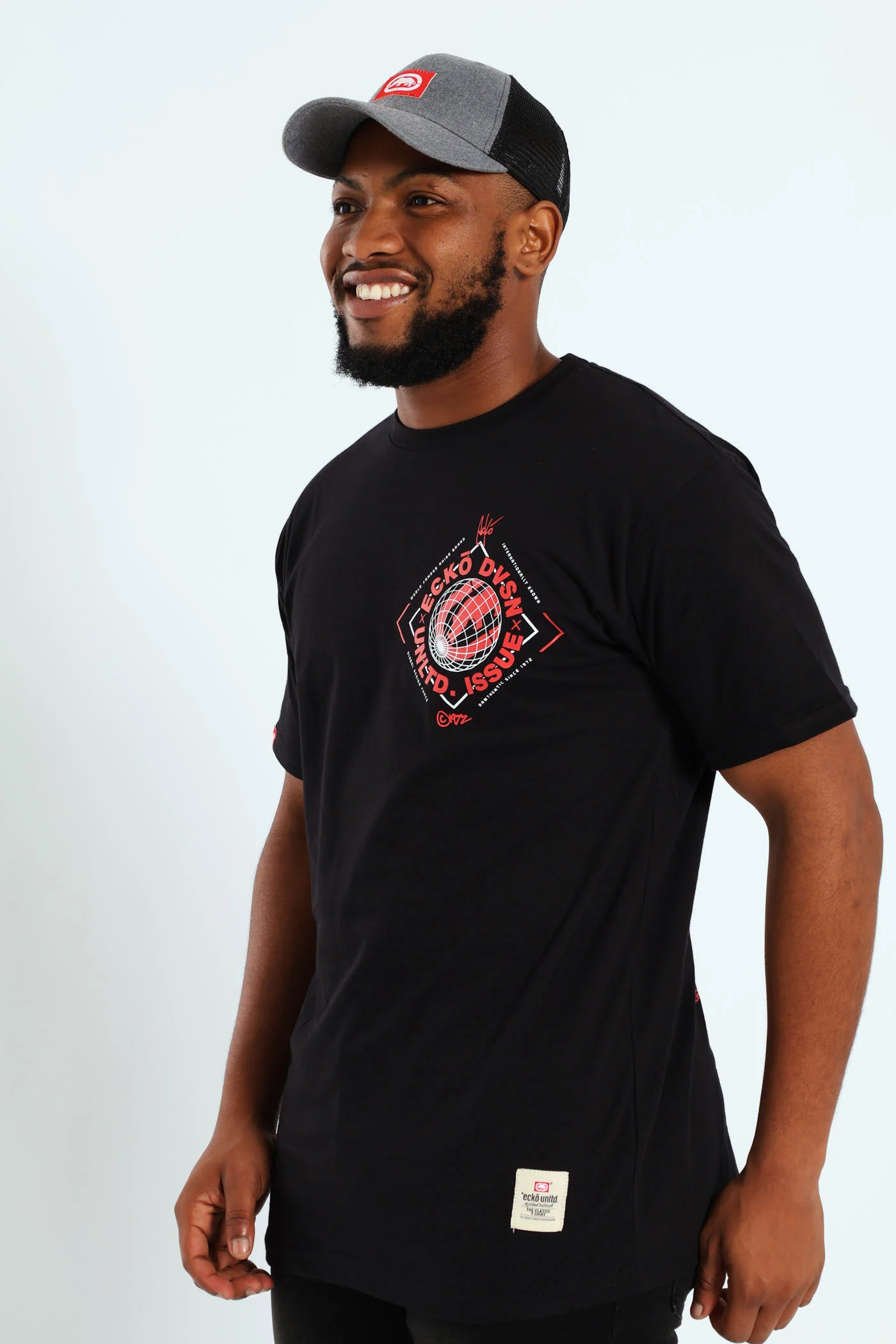 Rhino Globe Tee - Black/Red - Image 3