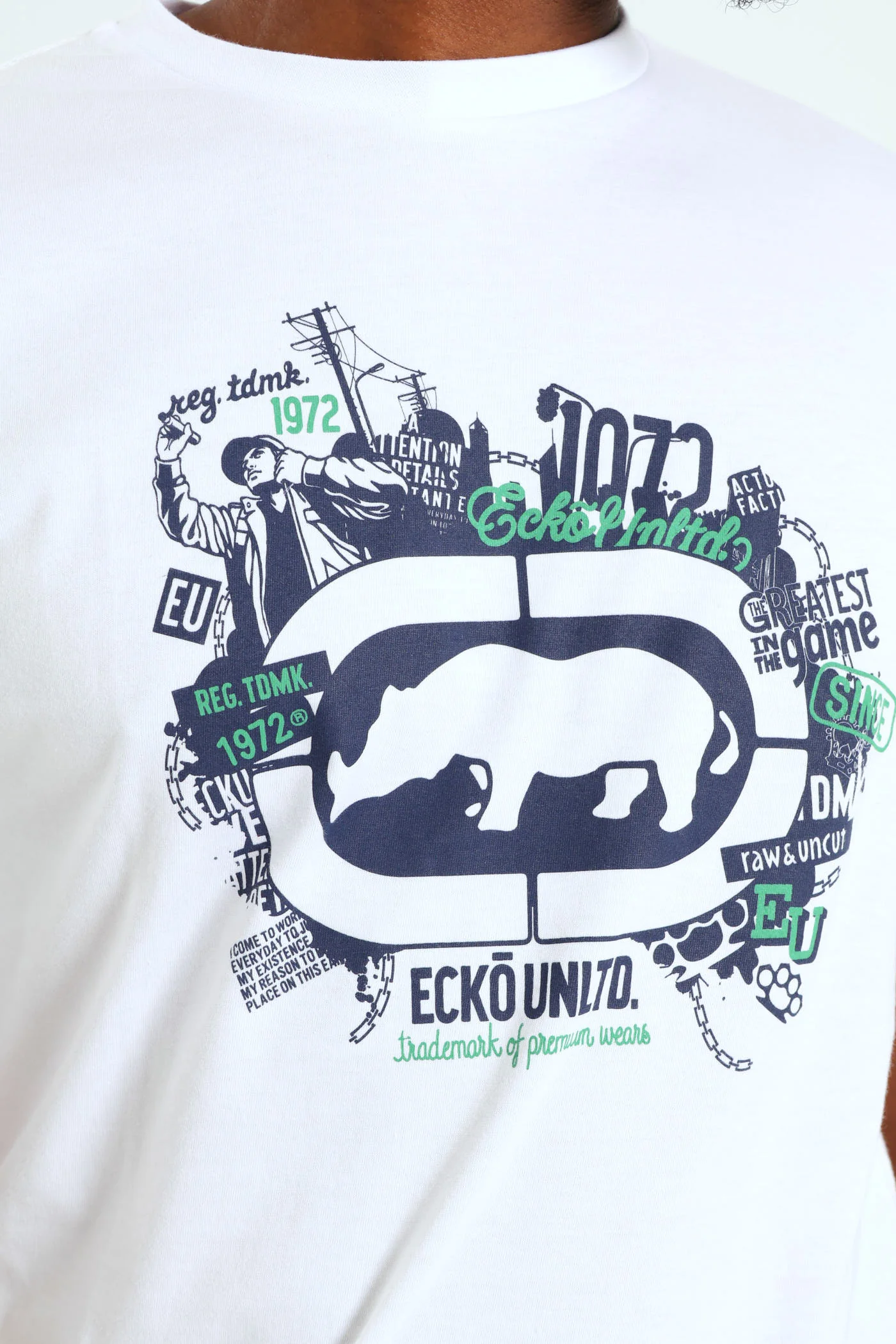 Rhino Multi Pic Tee - White - Image 4