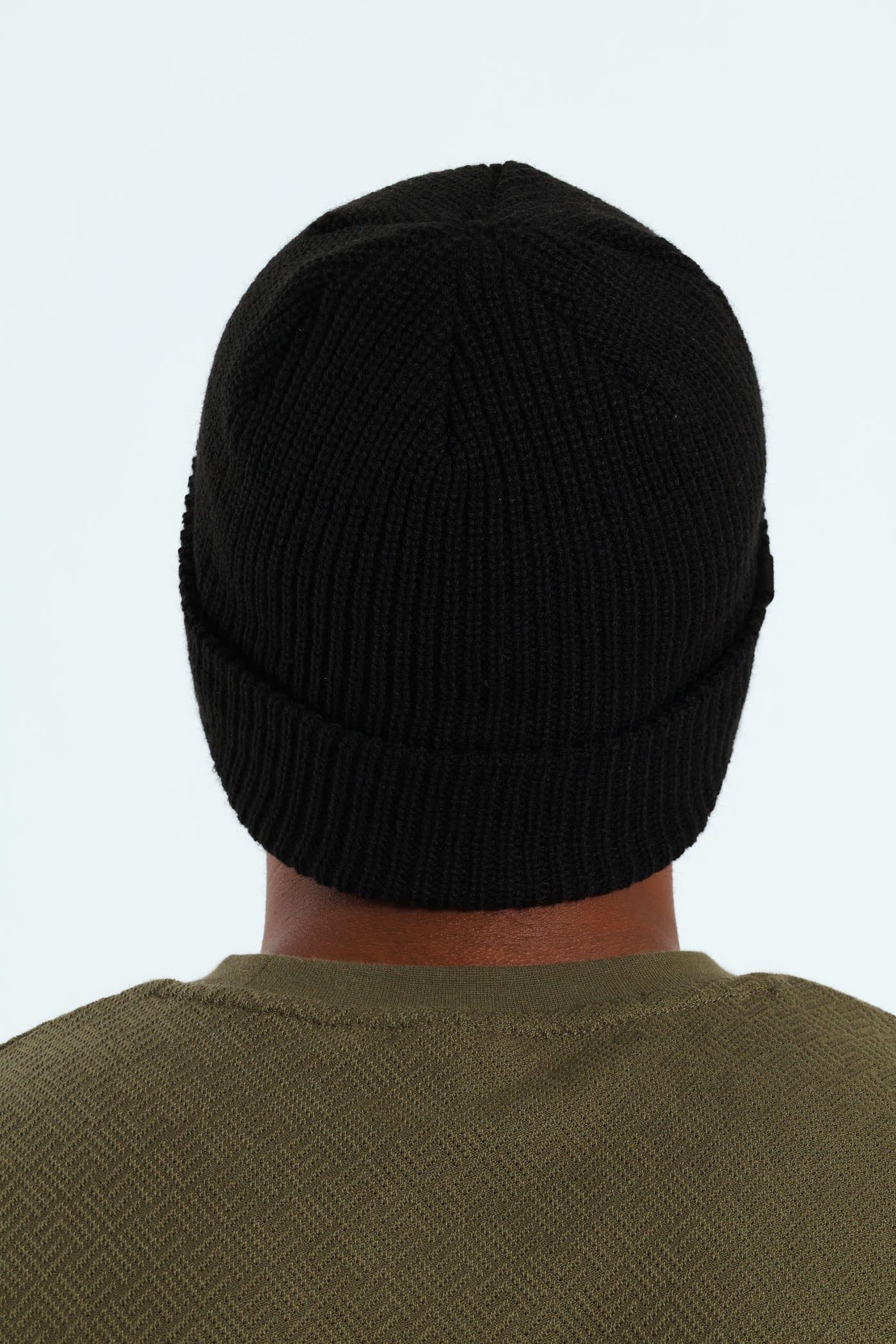 Ribbed Beanie - Black - Image 3