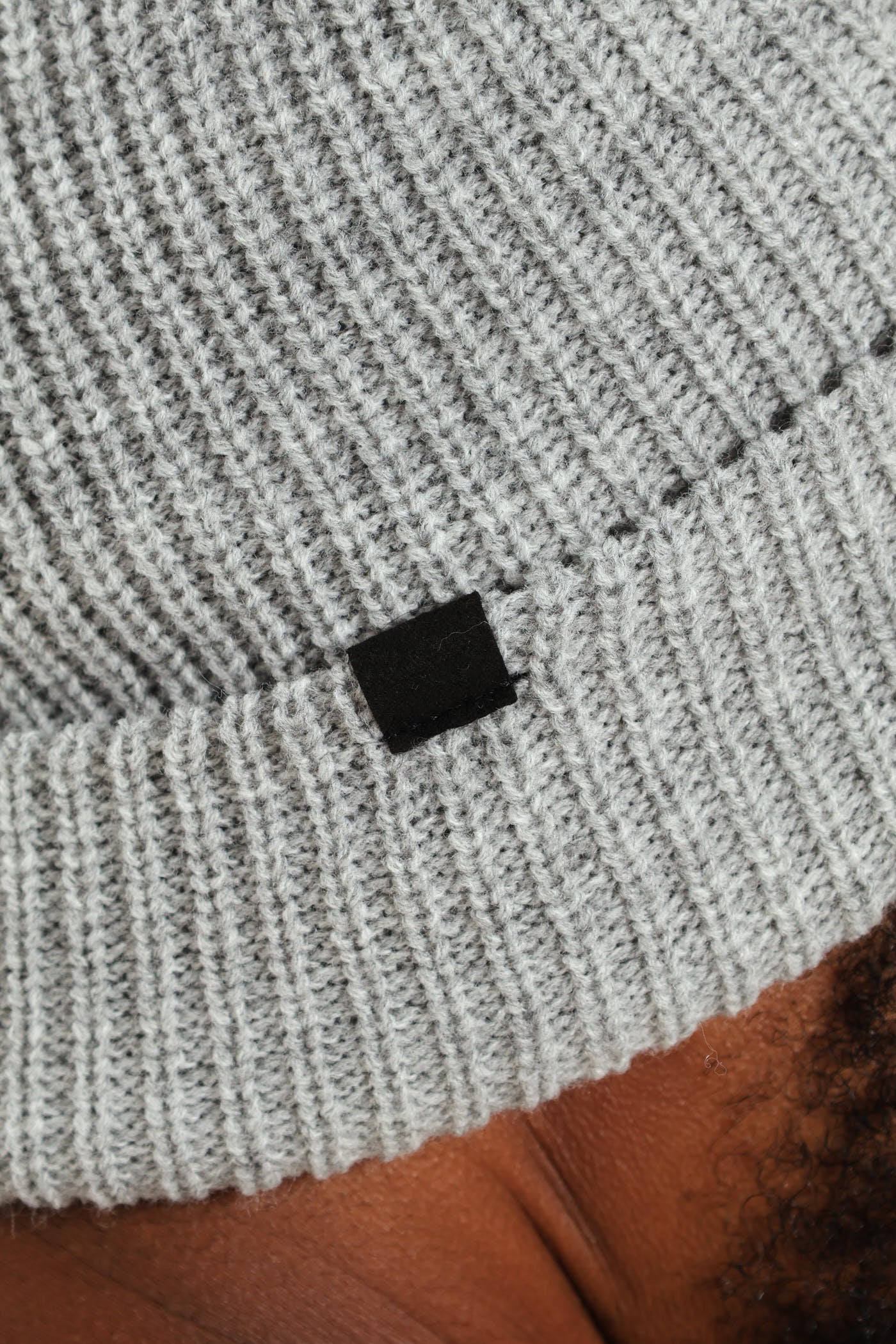 Ribbed Beanie - Grey Melange - Image 3