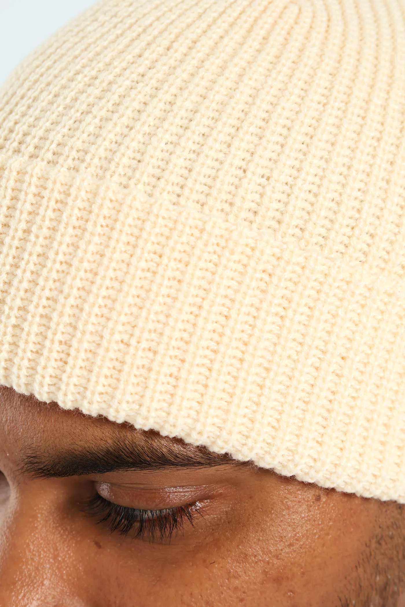Ribbed Beanie - Stone - Image 2