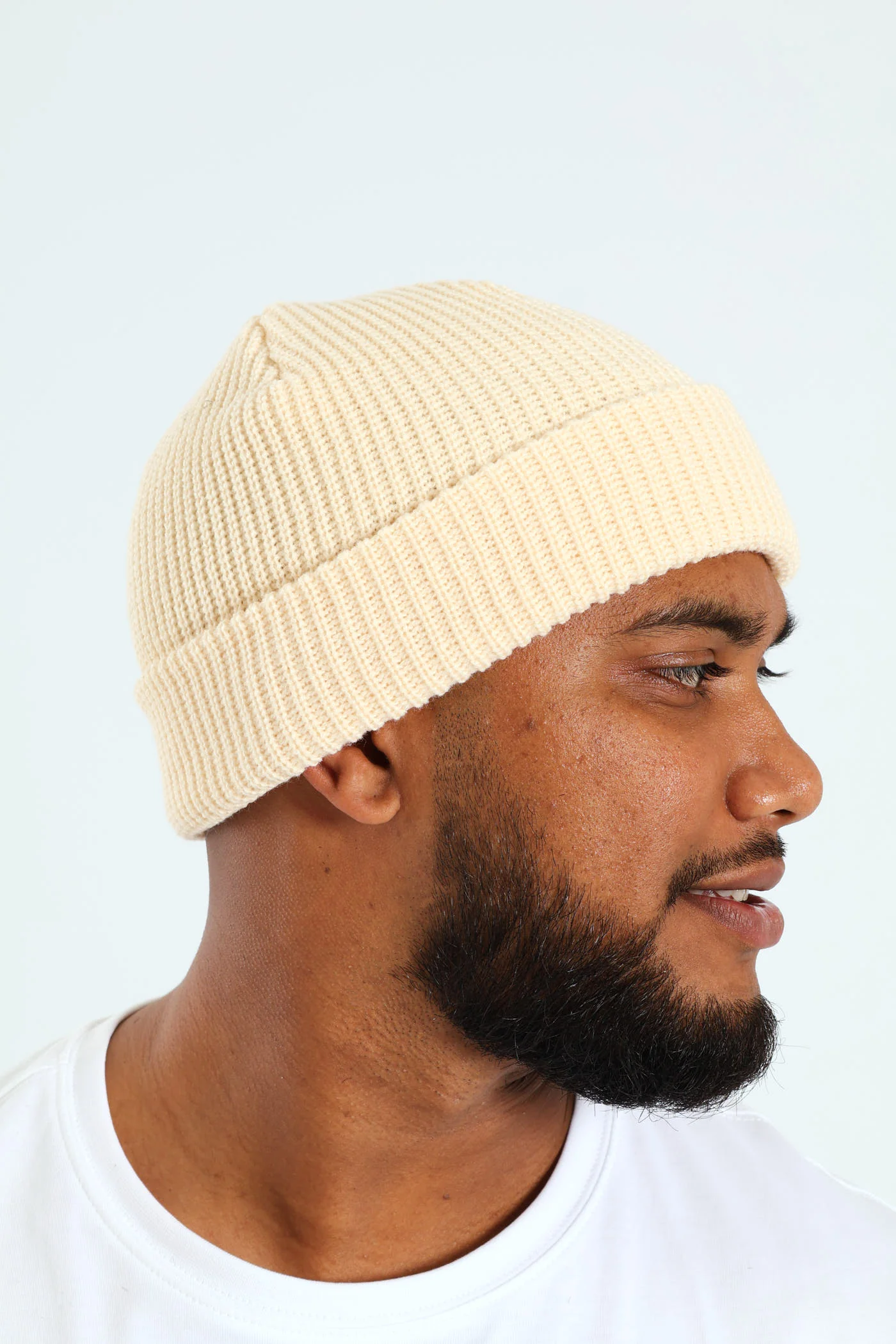 Ribbed Beanie - Stone - Image 3