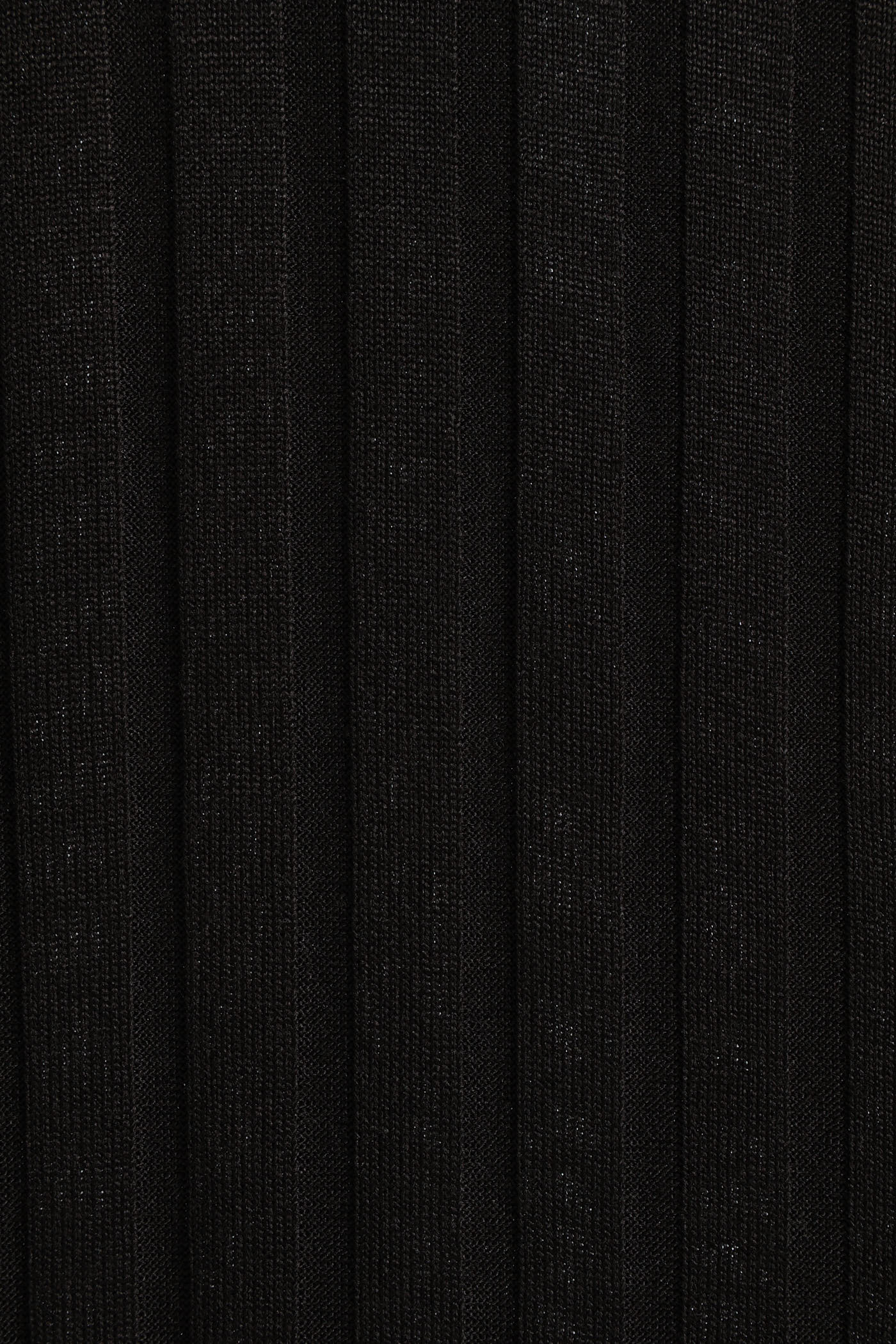 Ribbed Cut & Sew Mini Pinafore Dress - Black - Image 4