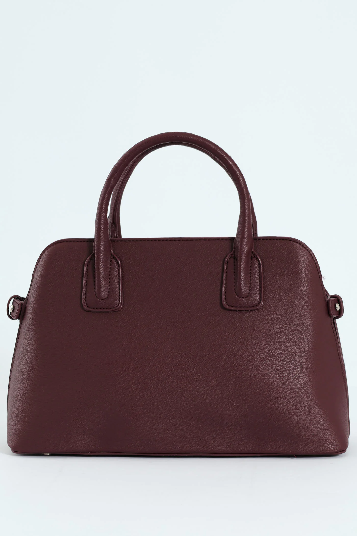 Ribbon Detail Double Handle Bowling Bag - Cherry - Image 4