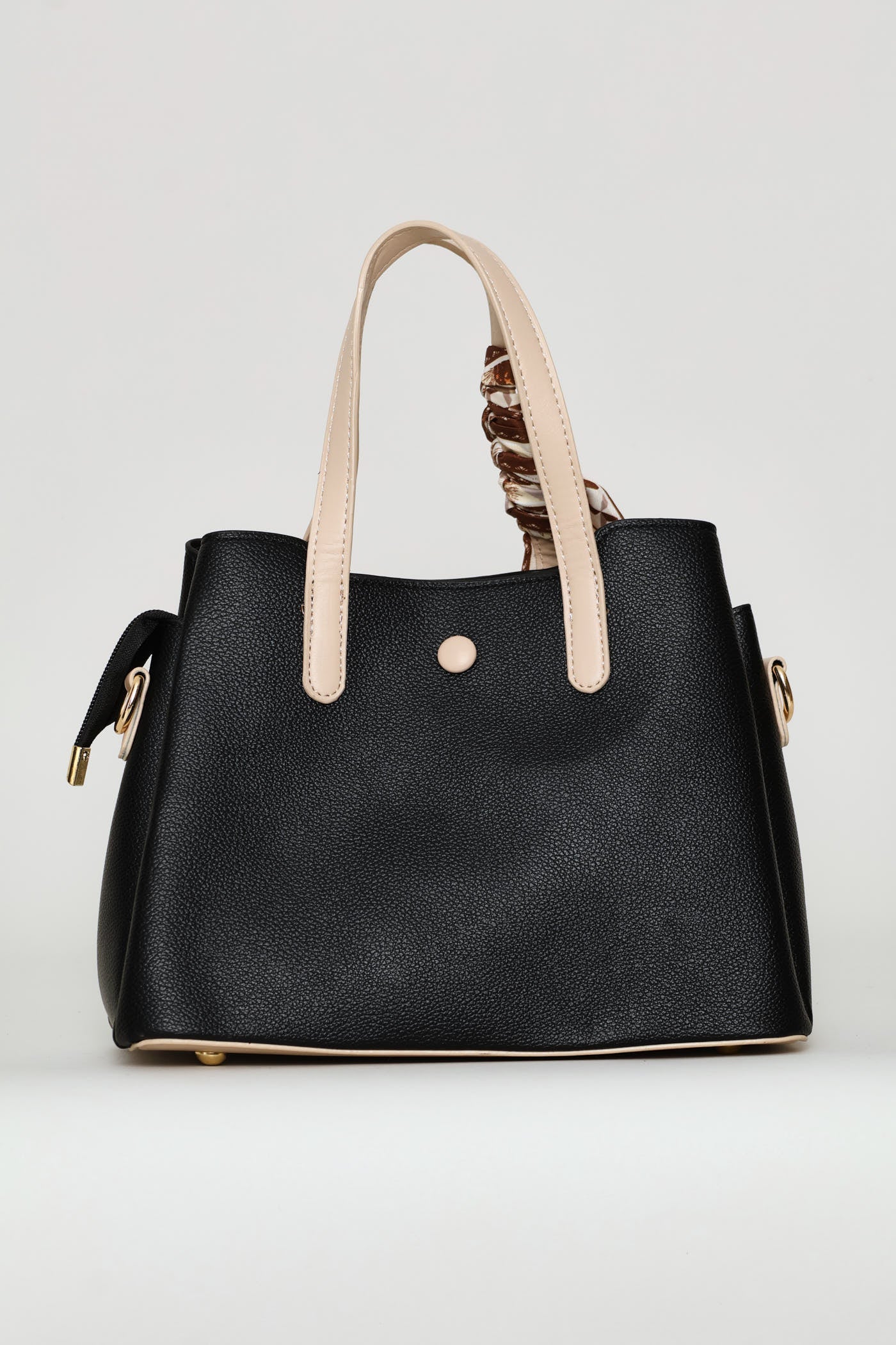 Ribbon Handle Crossbody Bag - Black - Image 3
