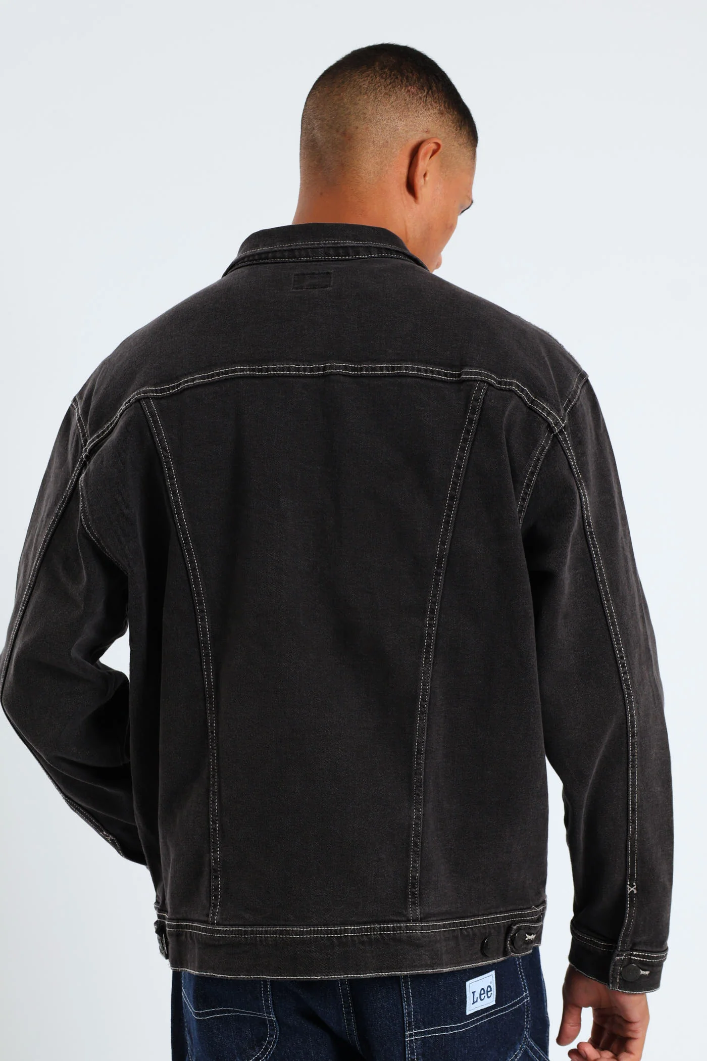 Rider Denim Jacket - Black - Image 3