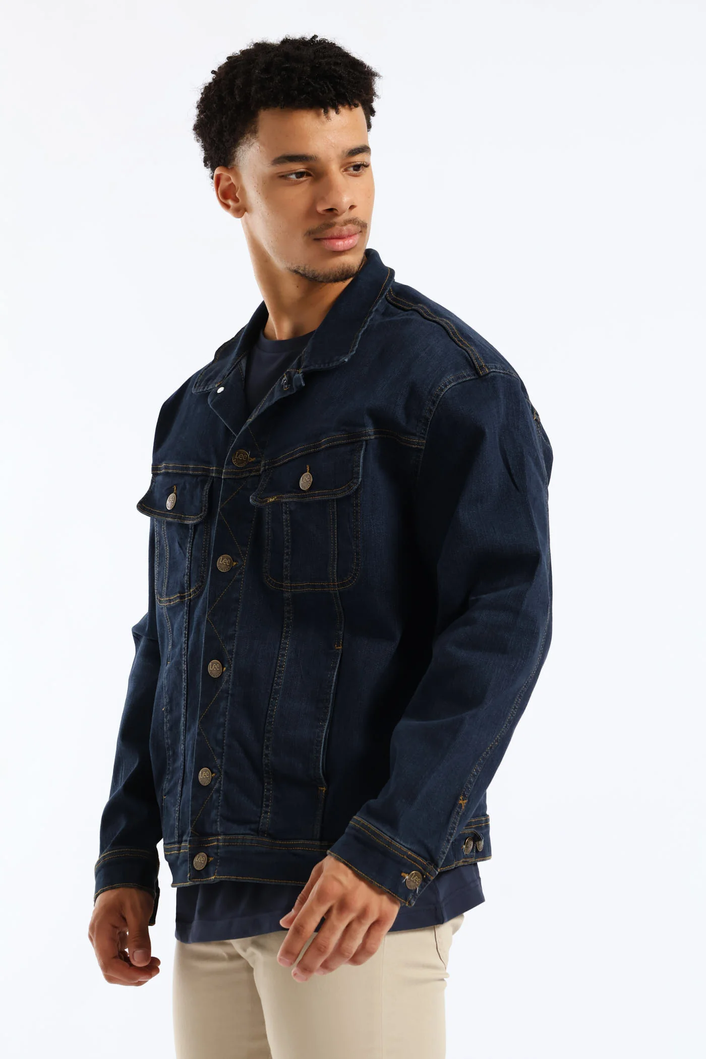 Rider Denim Jacket - Dark Indigo - Image 3