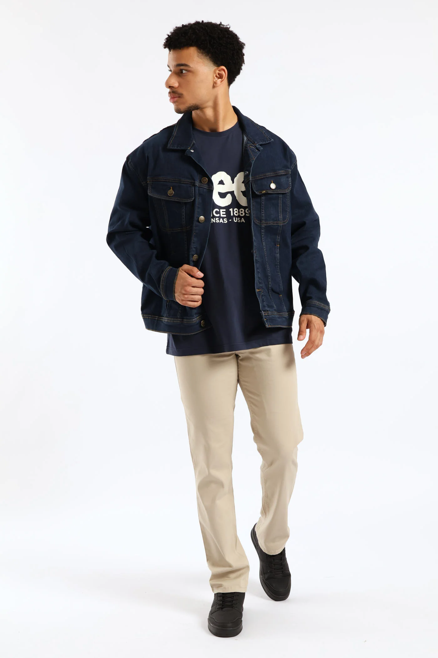 Rider Denim Jacket - Dark Indigo - Image 4