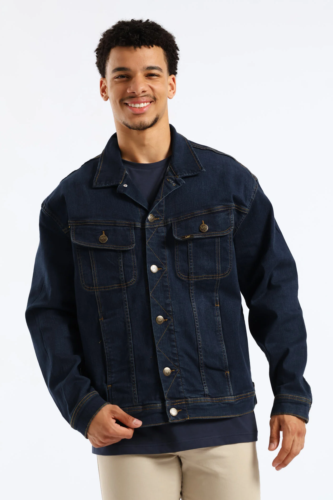 Rider Denim Jacket - Dark Indigo - Image 5