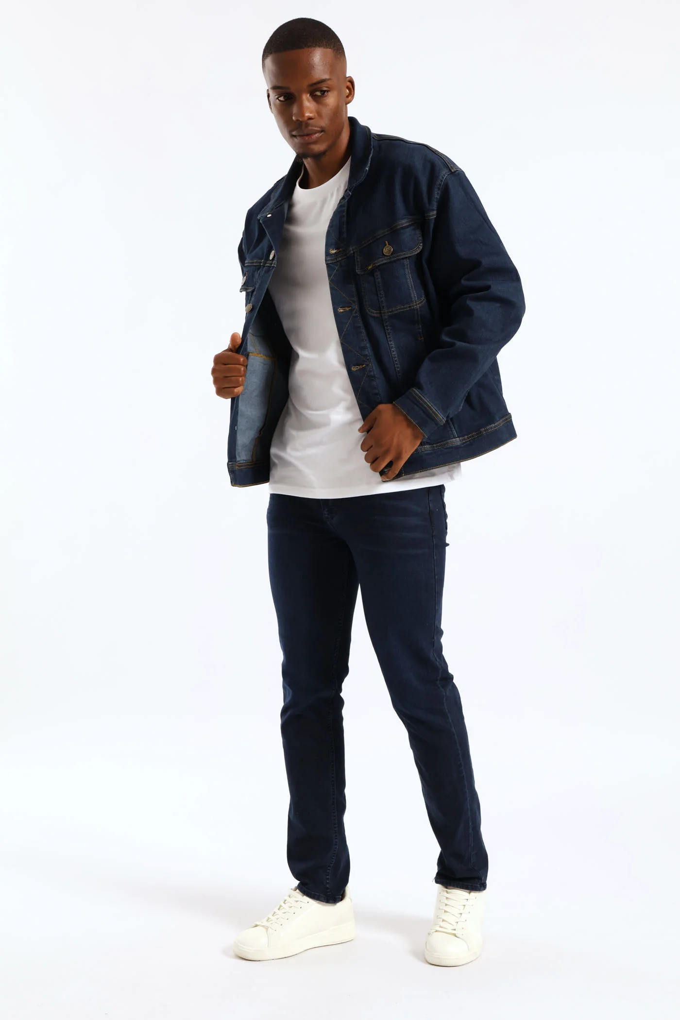 Rider Denim Jacket - Dark Indigo - Image 7