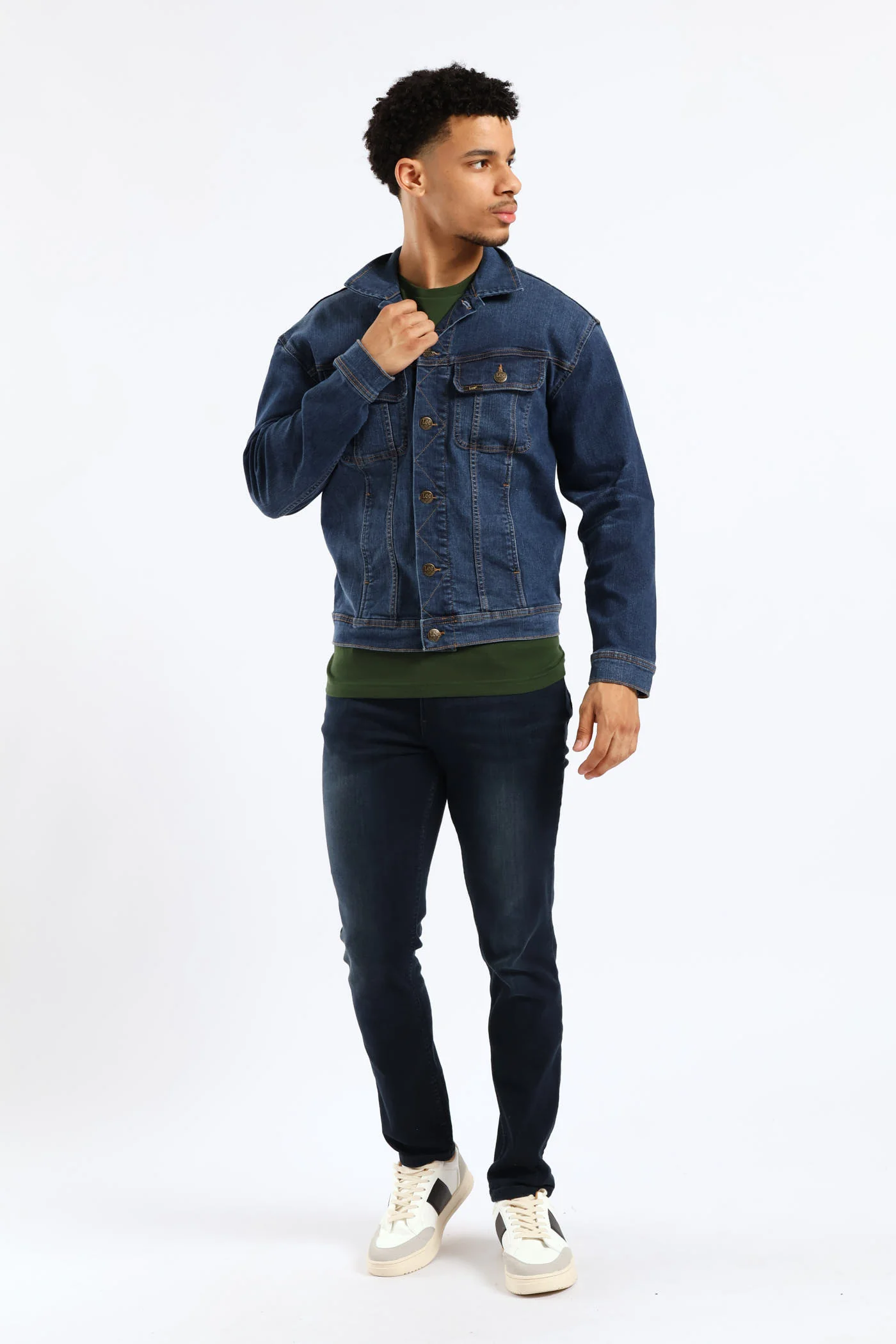 Rider Denim Jacket - Mid Wash - Image 6
