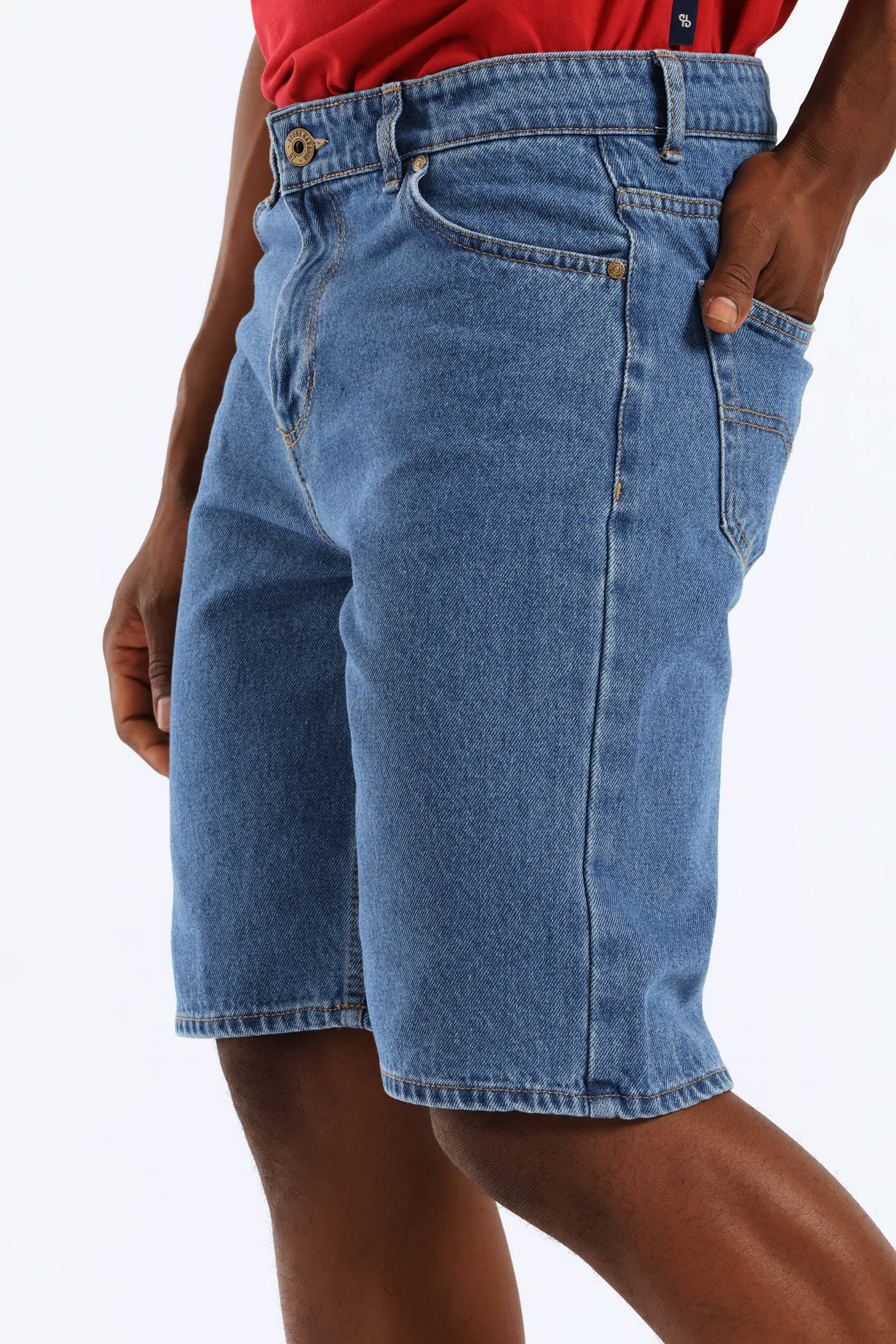 Rigid Denim Short - Mid Wash - Image 2
