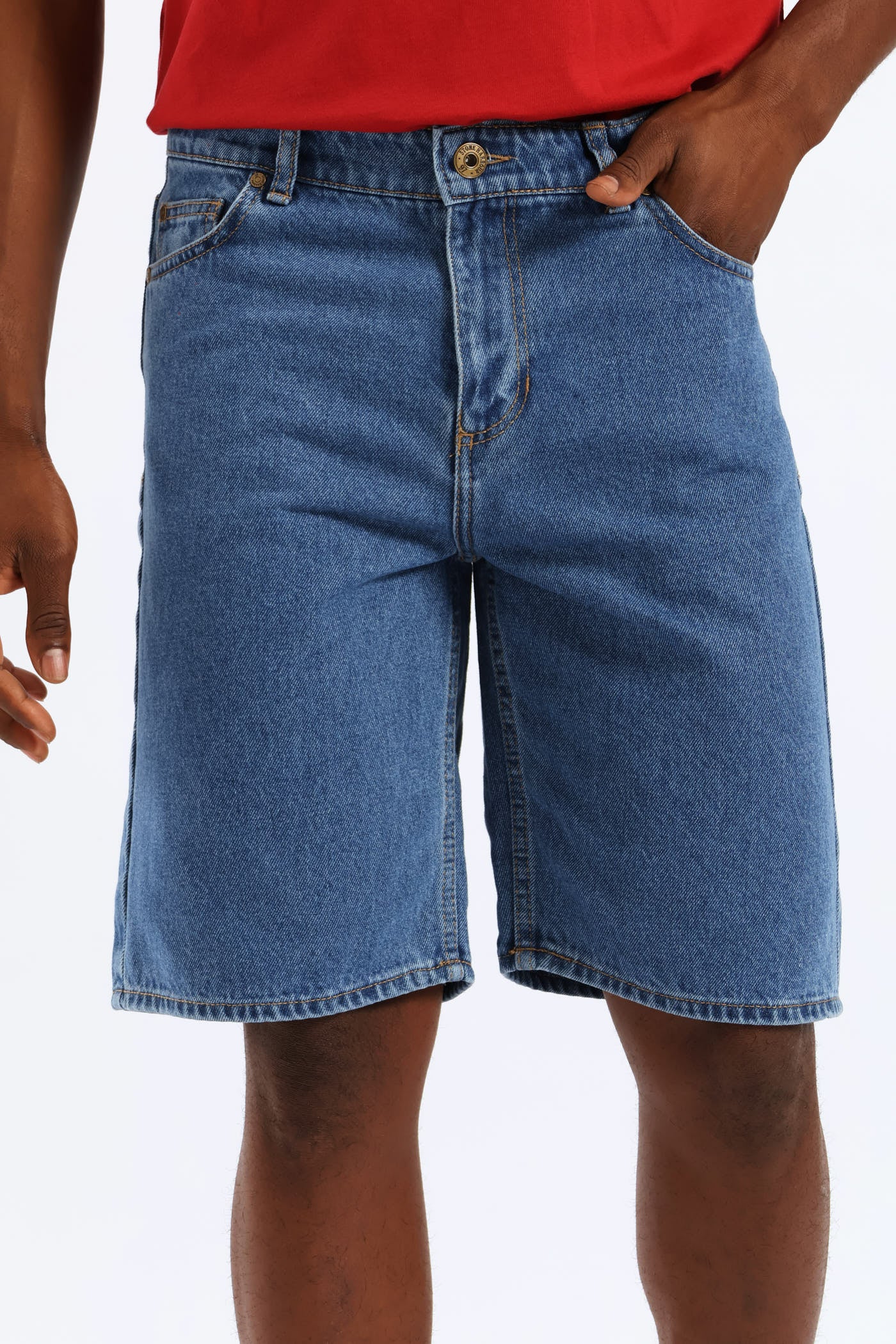 Rigid Denim Short - Mid Wash - Image 3