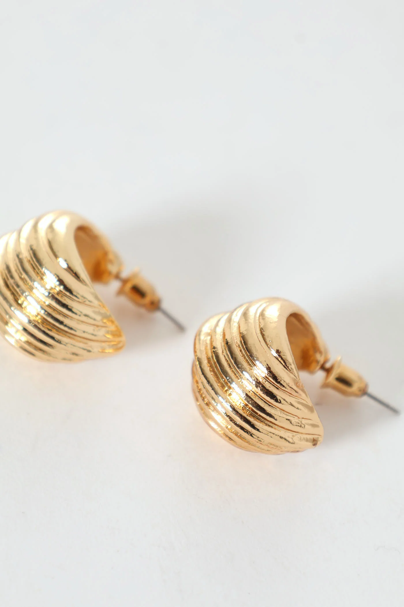 Rigid Small Hoops - Gold - Image 2