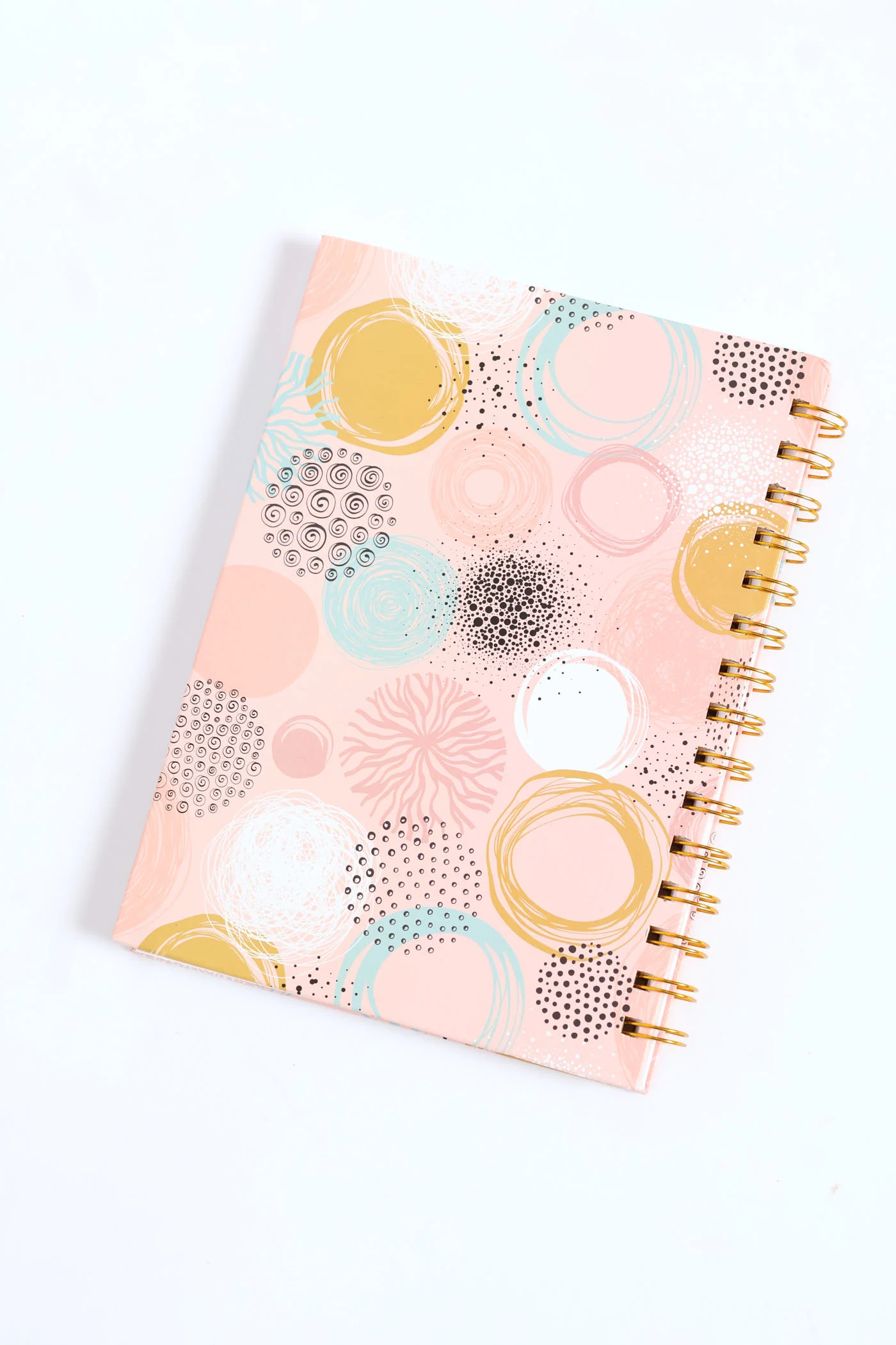 Circular Print 80 Page Ring Binder - Light Pink - Image 3