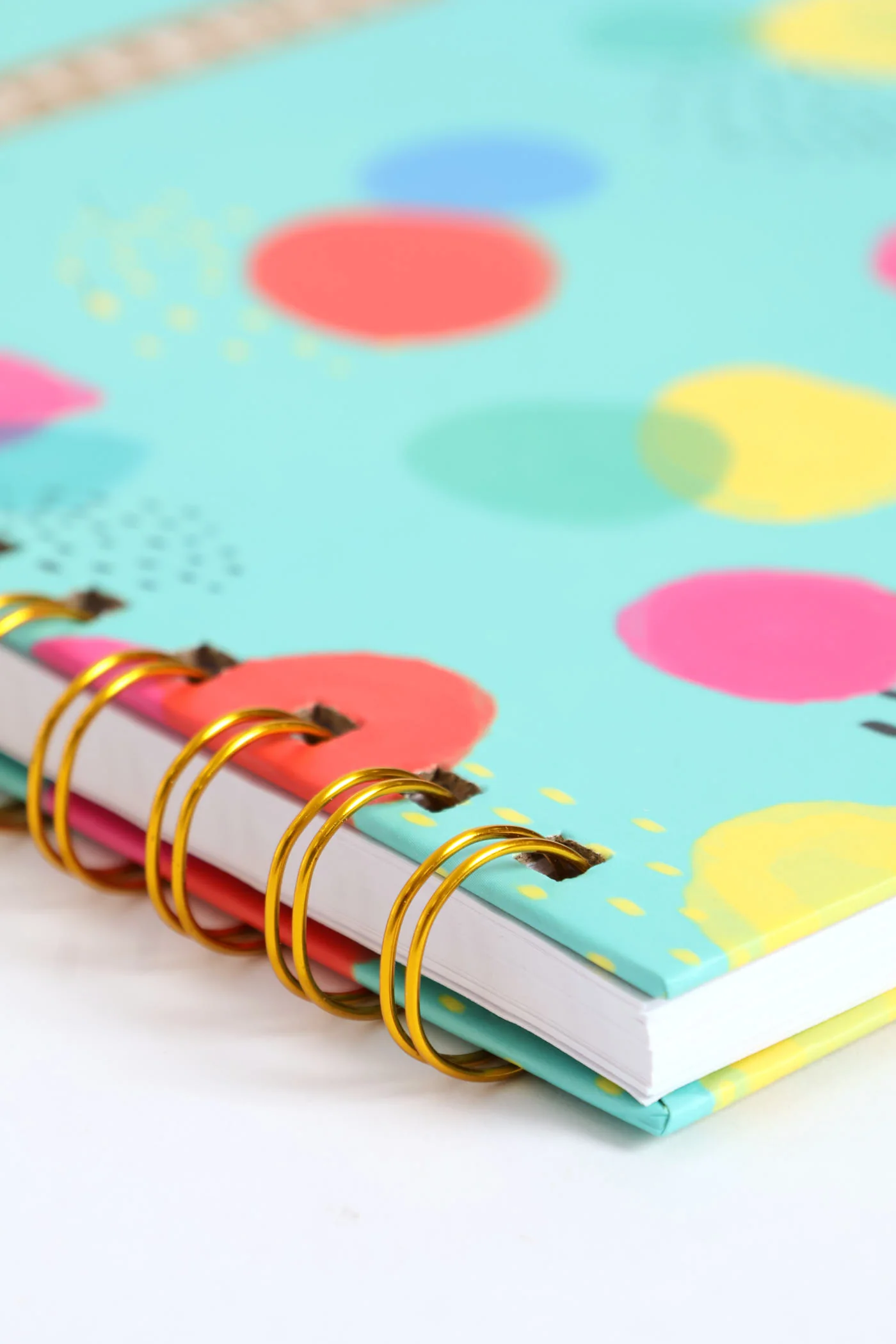 Spot Print 80 Page Ring Binder - Aqua - Image 2