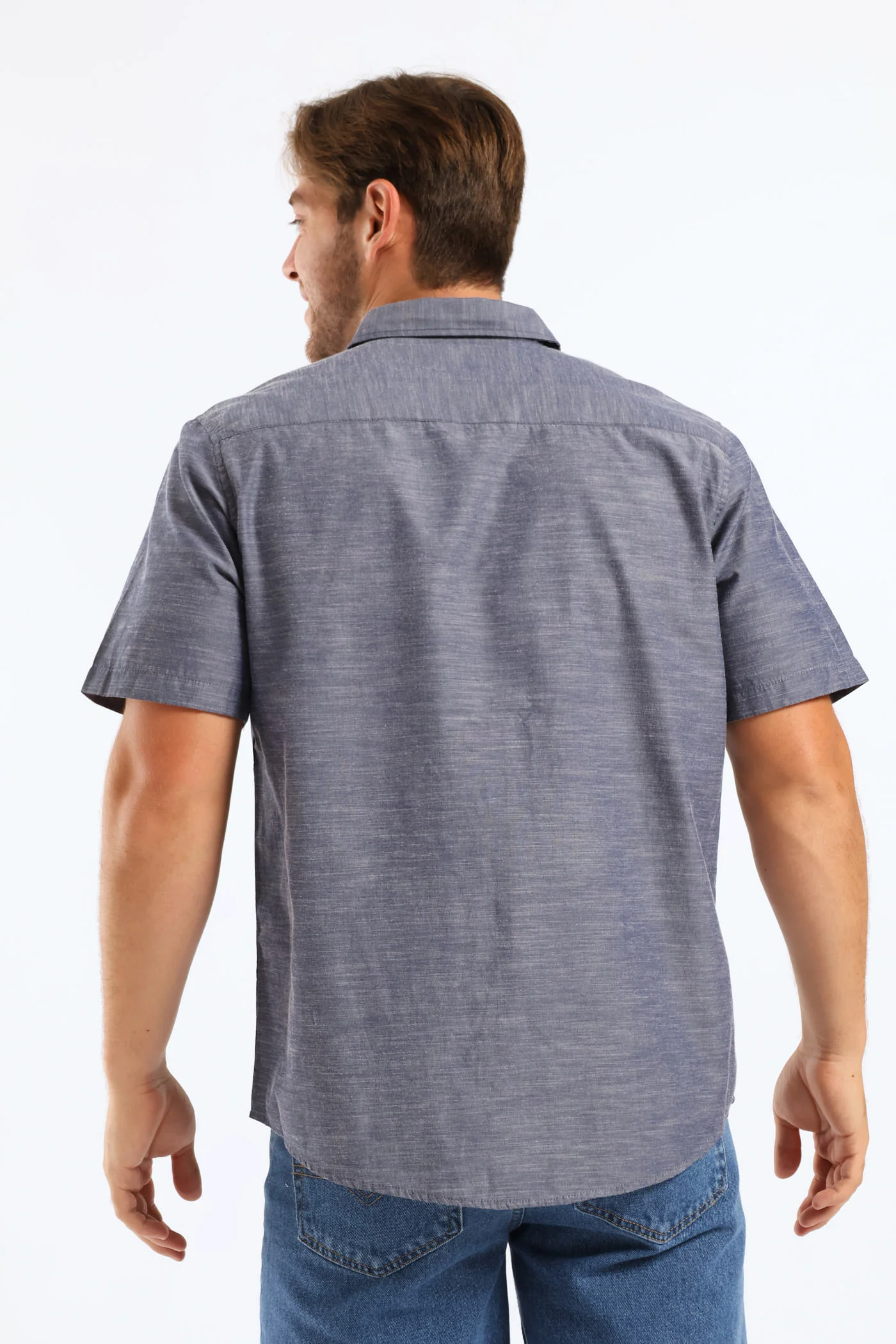 Ringspun Slub Button Down Shirt - Blue - Image 4