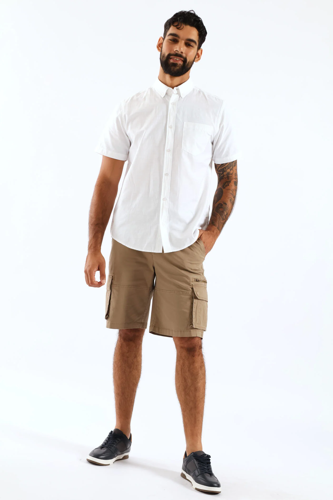 Ringspun Slub Button Down Shirt - White - Image 3