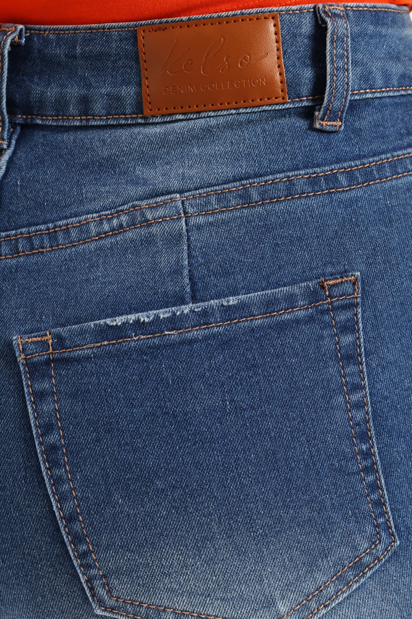 Rip & Repair Roll Hem Bermuda Shorts - Medium Wash - Image 5