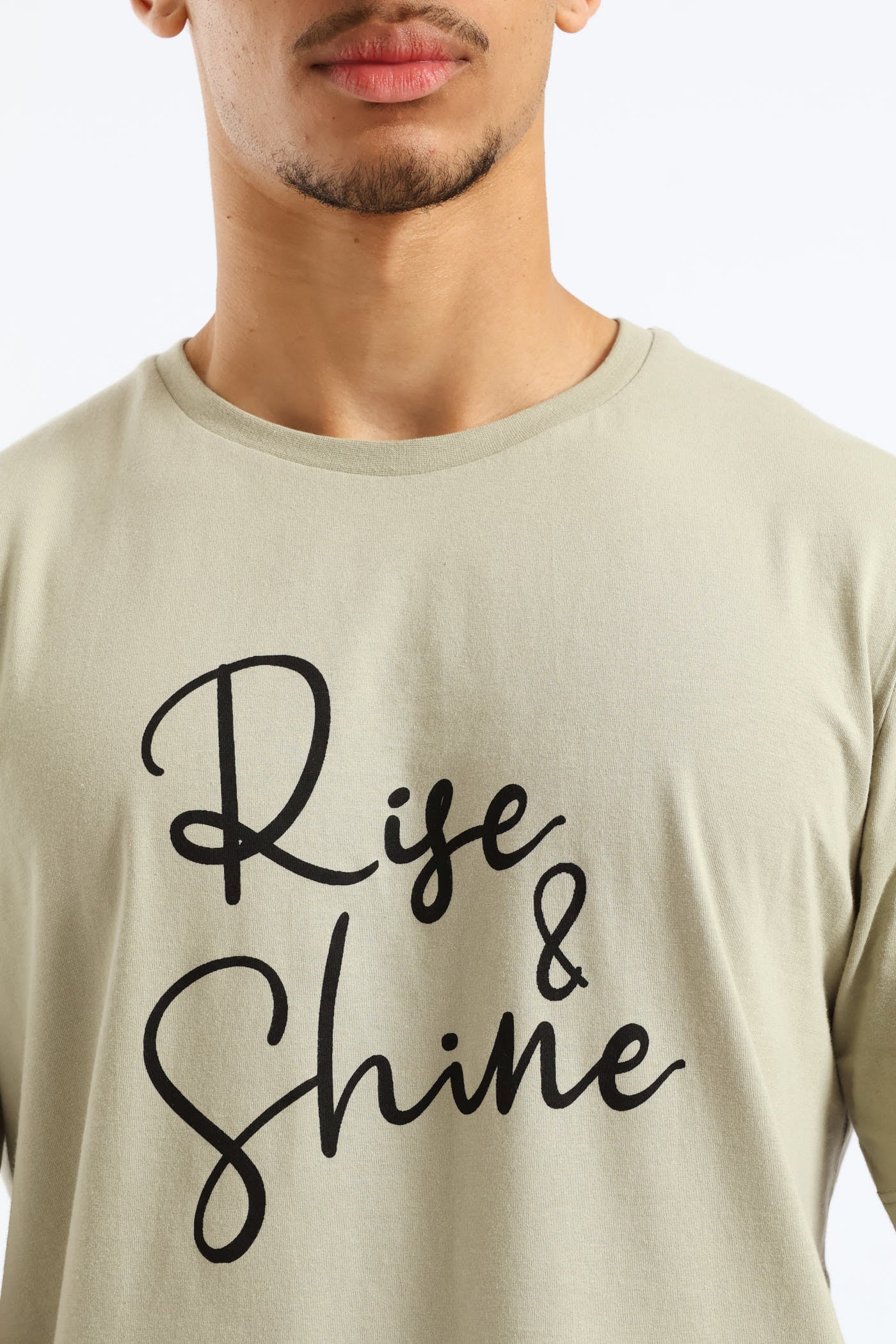 Rise & Shine Pyjama Tee - Sage - Image 2