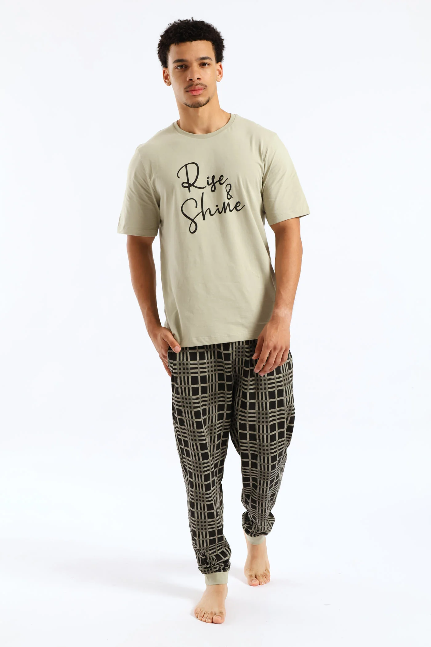 Rise & Shine Pyjama Tee - Sage - Image 5