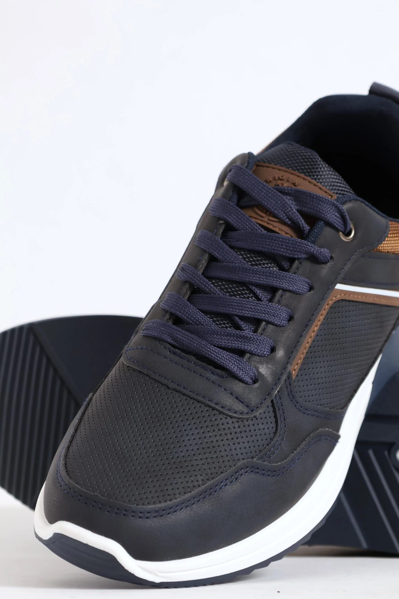 River Panelled Casual Sneaker - Navy - Image 6