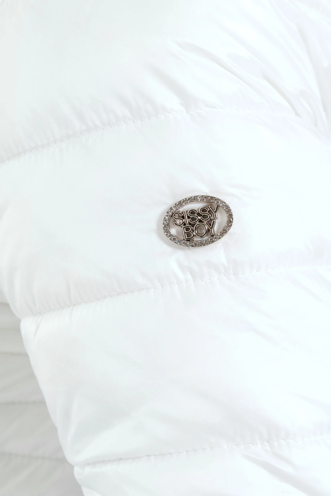 Rivilla Cropped Puffer Jacket - White - Image 5