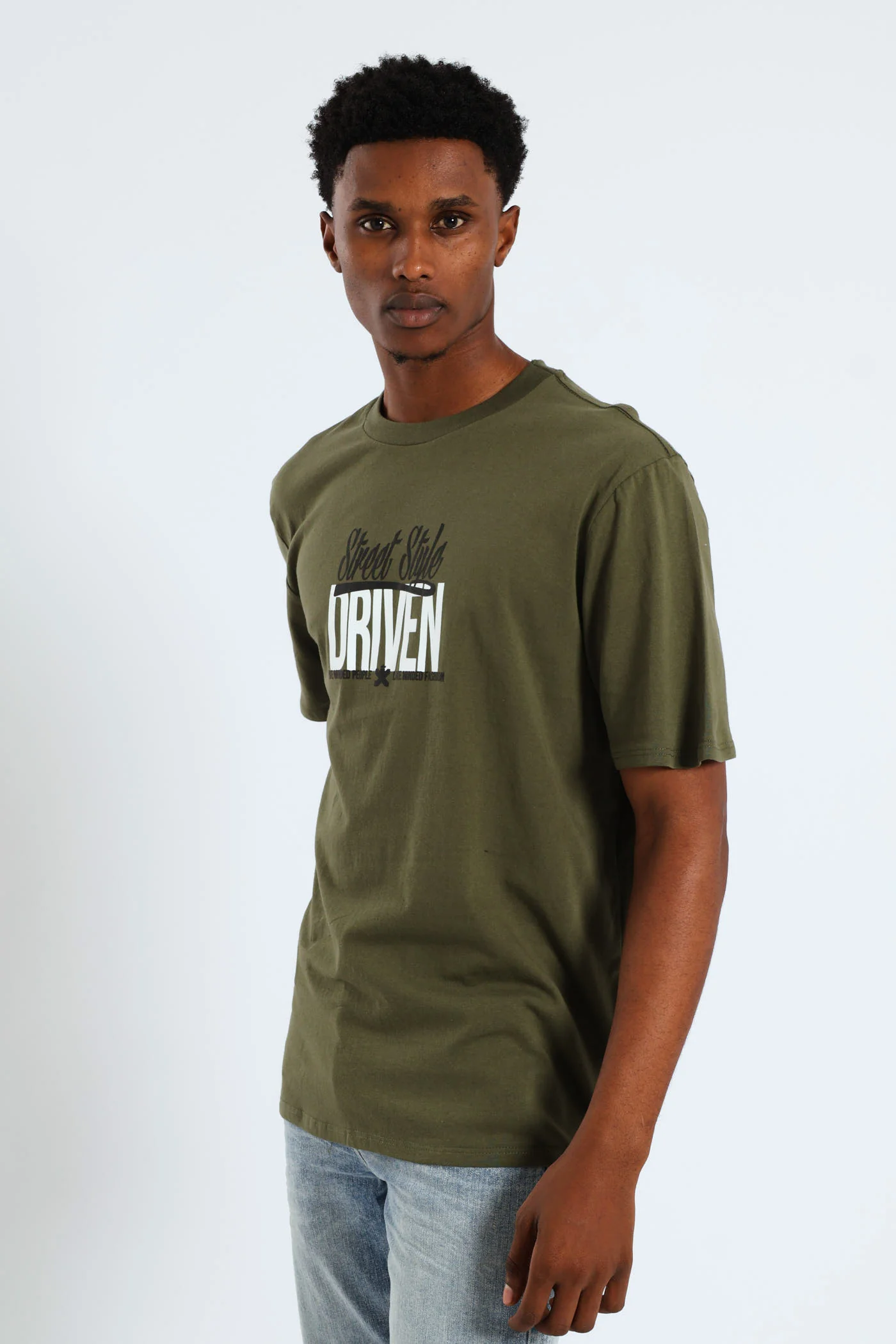 Robo Teddy Front & Back Tee - Olive - Image 3