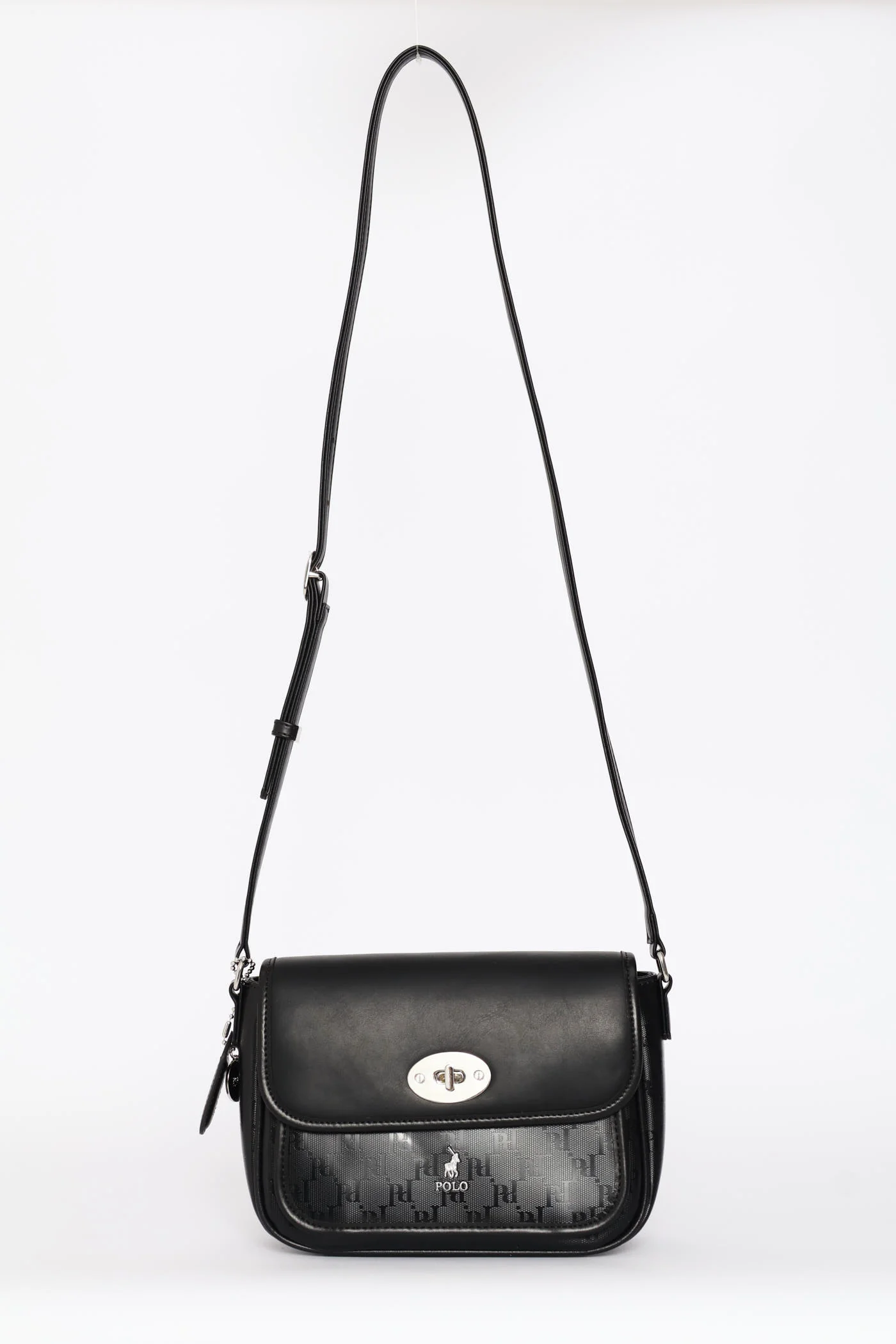 Rockford Flapover Crossbody Bag - Black - Image 5