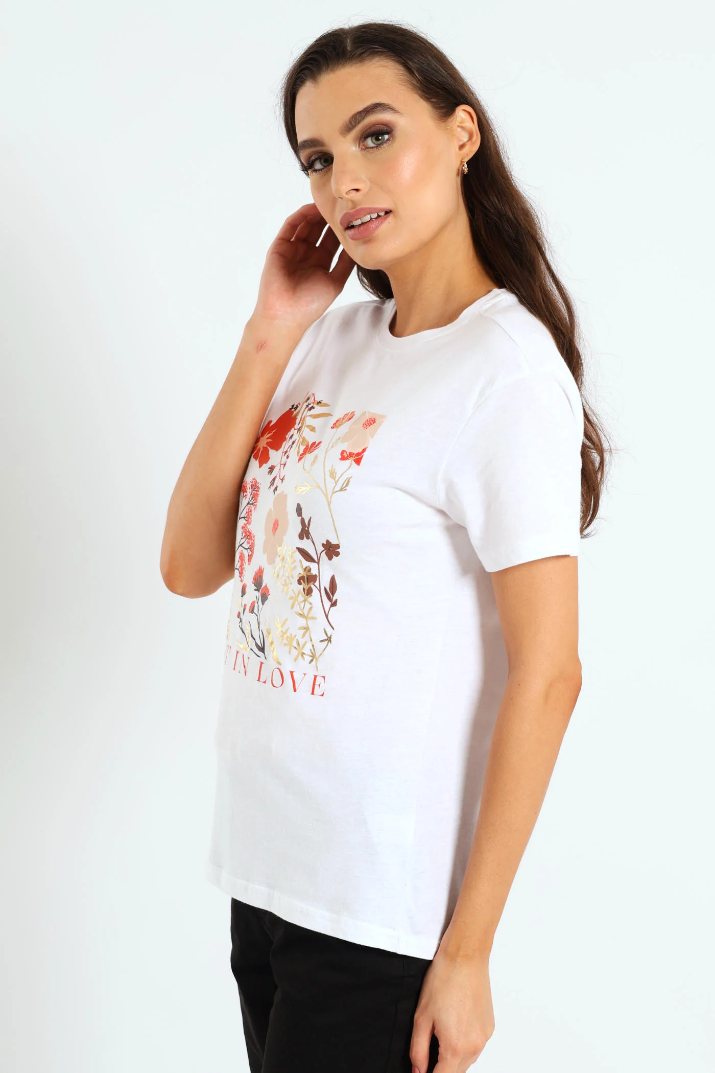 Romantic Floral Tee - White - Image 2