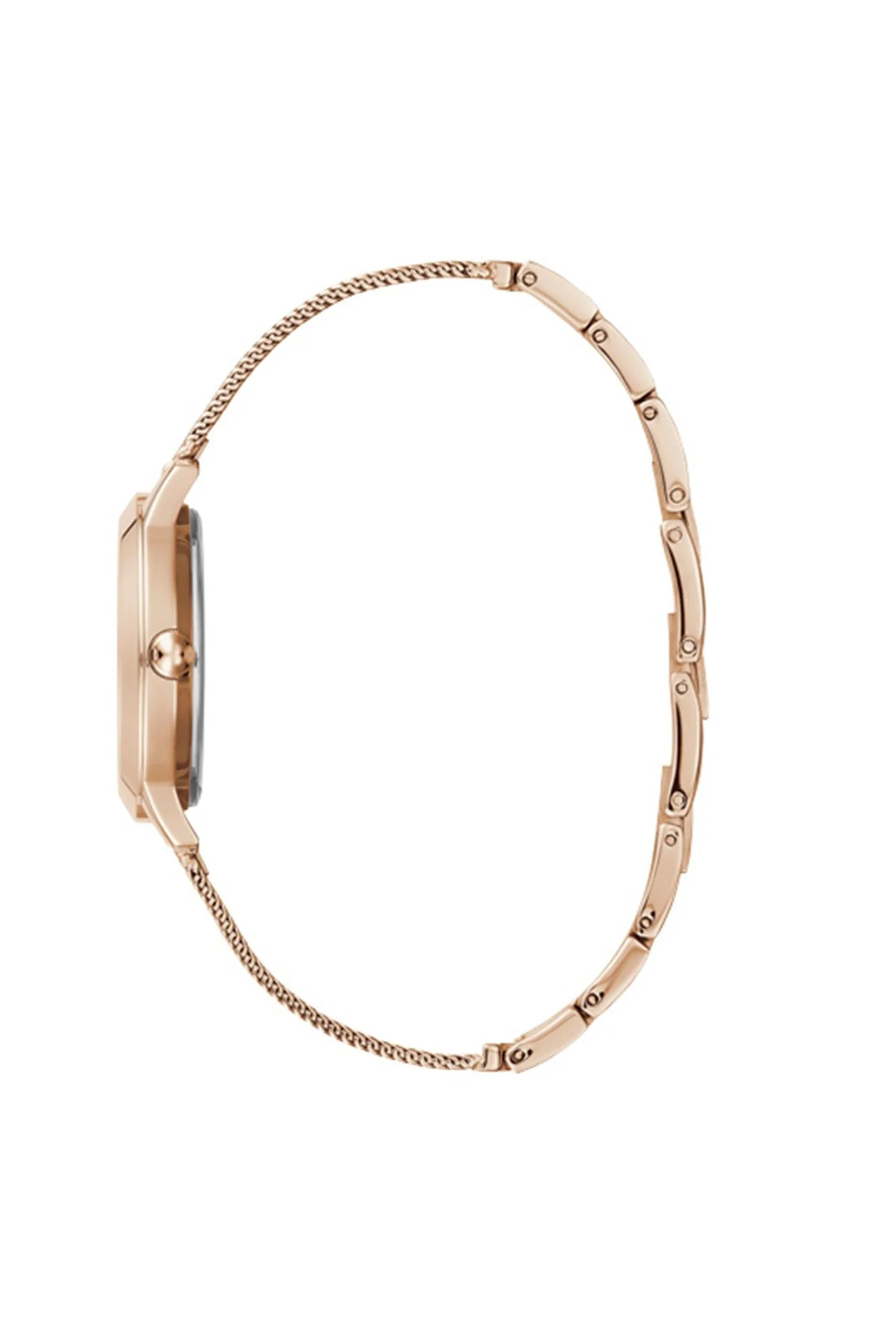 Rose Gold Case With Crystals & Mesh Bracelet Watch - Rose Gold - Image 2