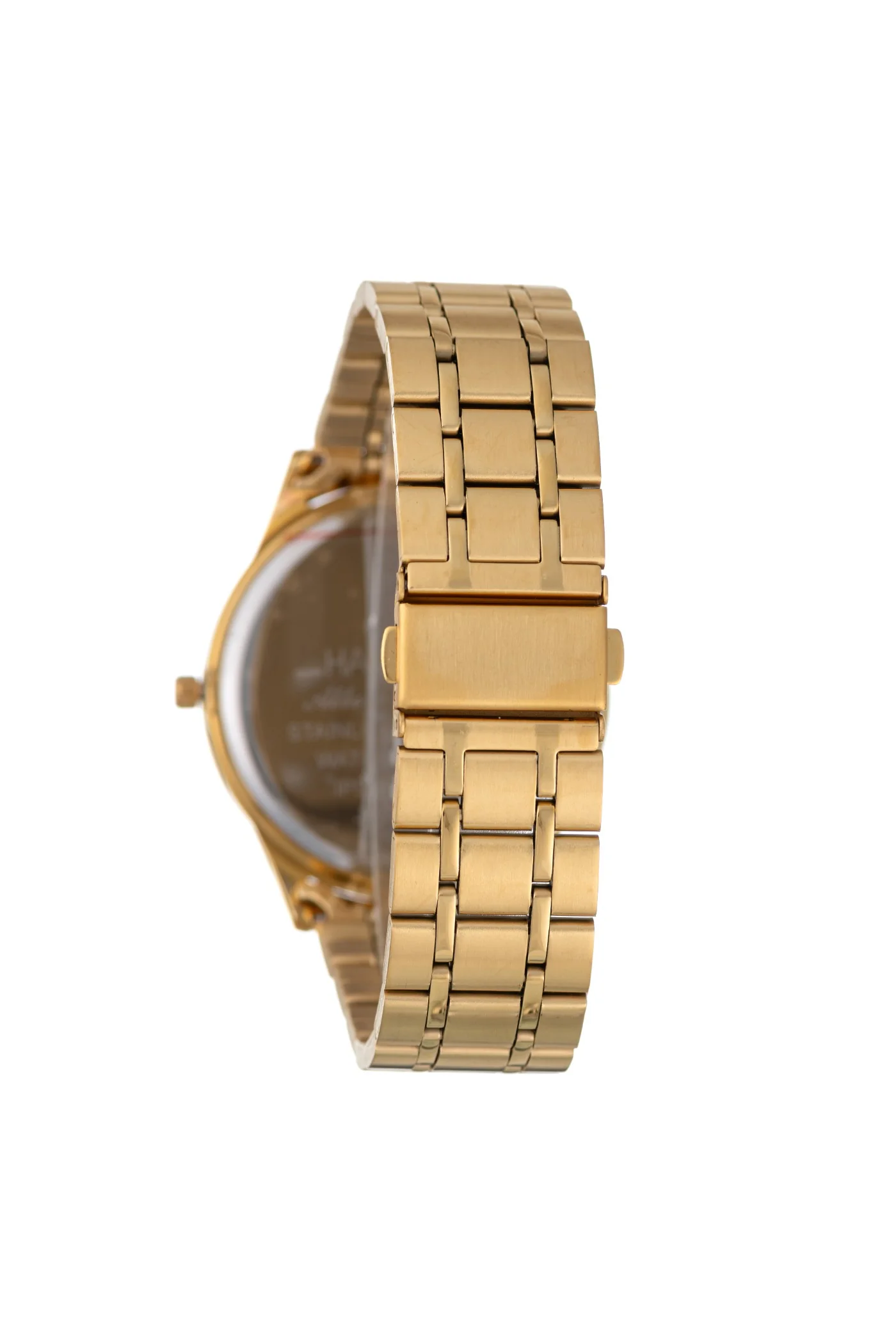 Round Silver Dial & Gold Bracelet Arabic Watch - Gold - Image 2