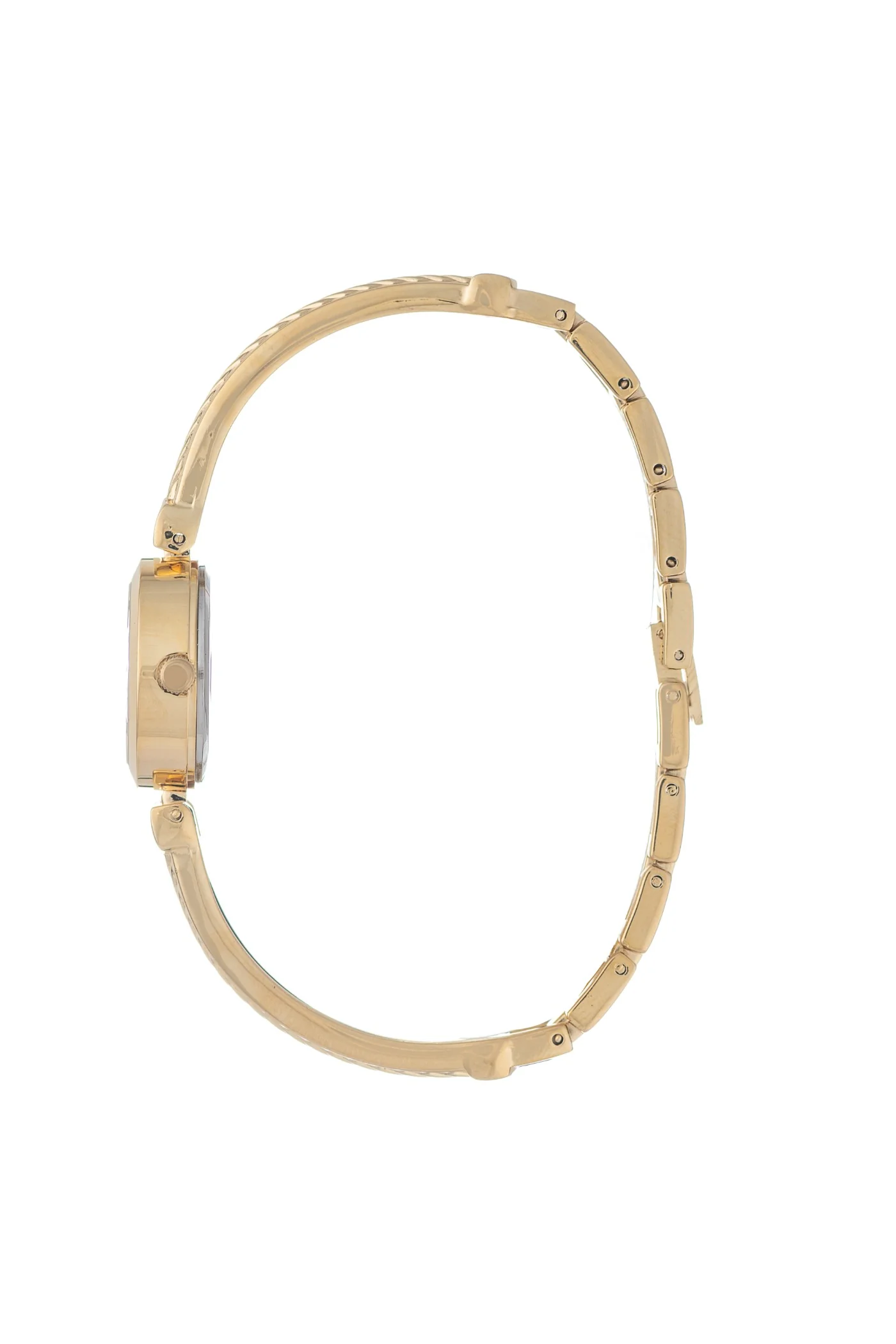 Round Champagne Dial Cable Bangle Watch - Gold - Image 2