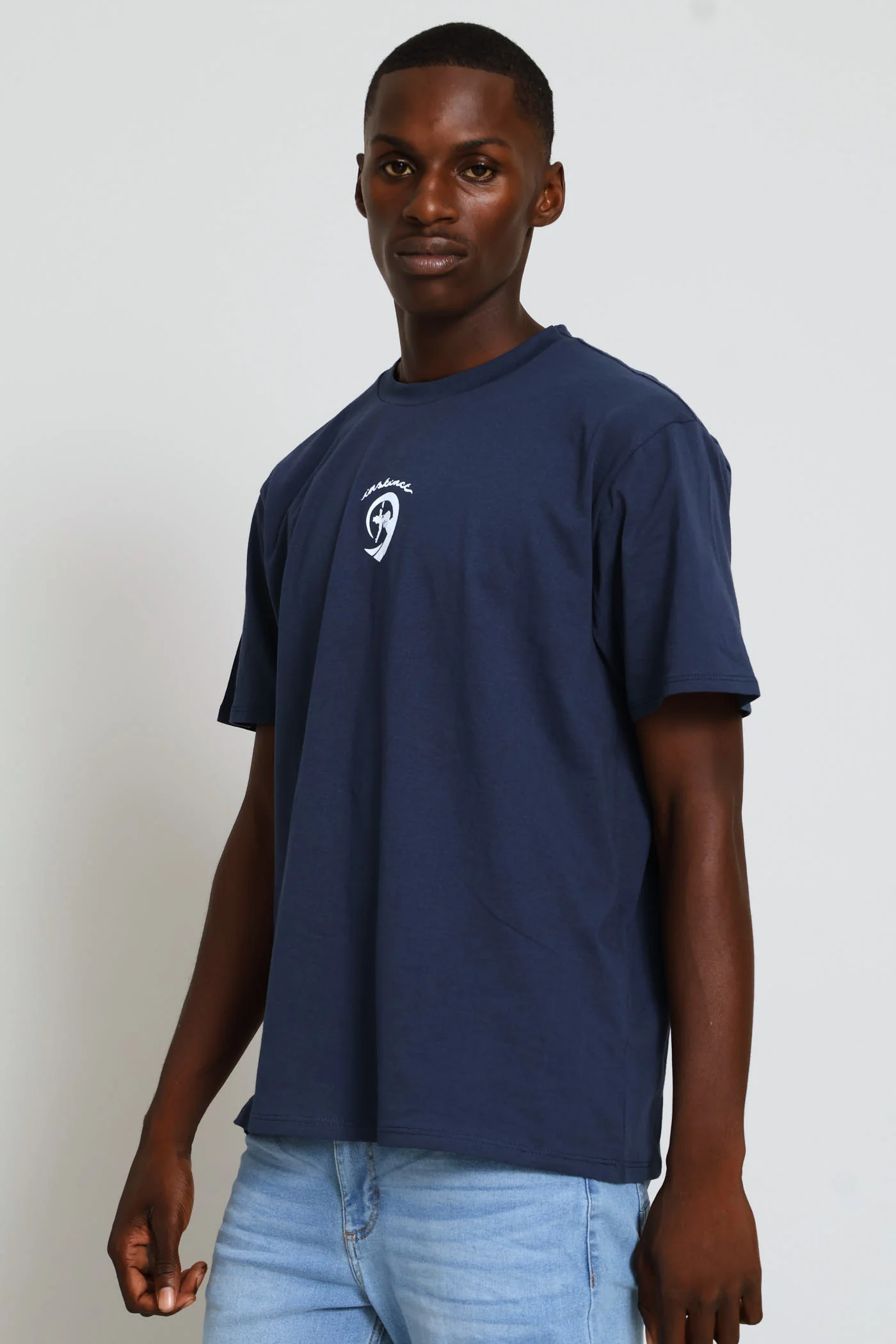 Round Logo Tee - Navy - Image 3